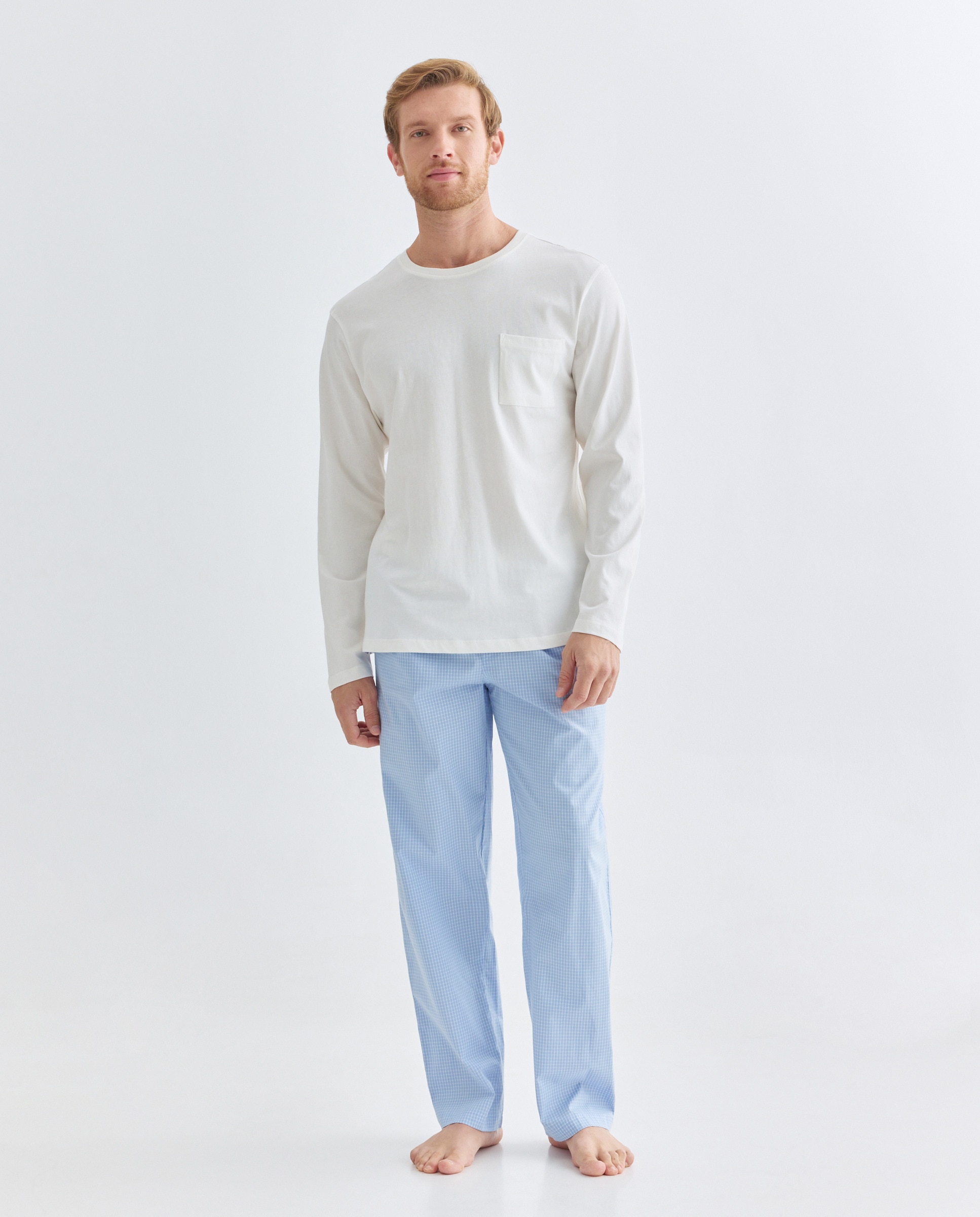 Imagen 0 de Pijama combinado manga larga Pantalón largo algodón