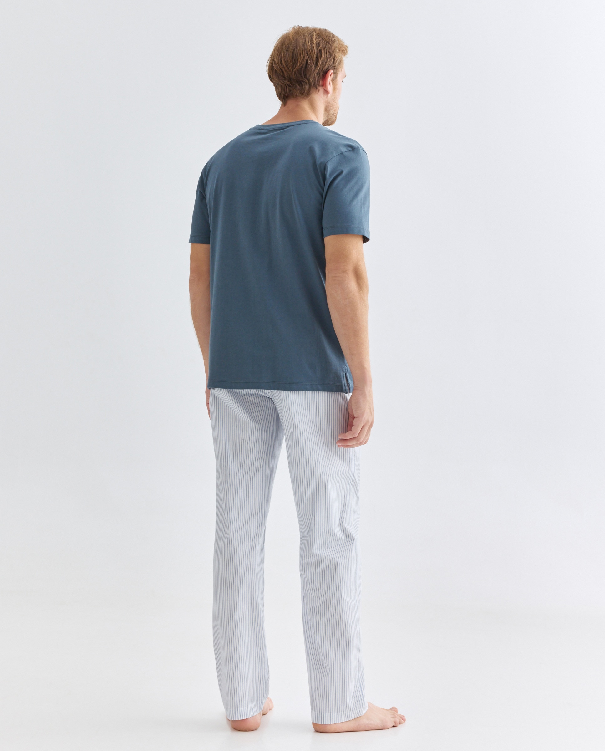Pijama combinado manga corta Azul-2
