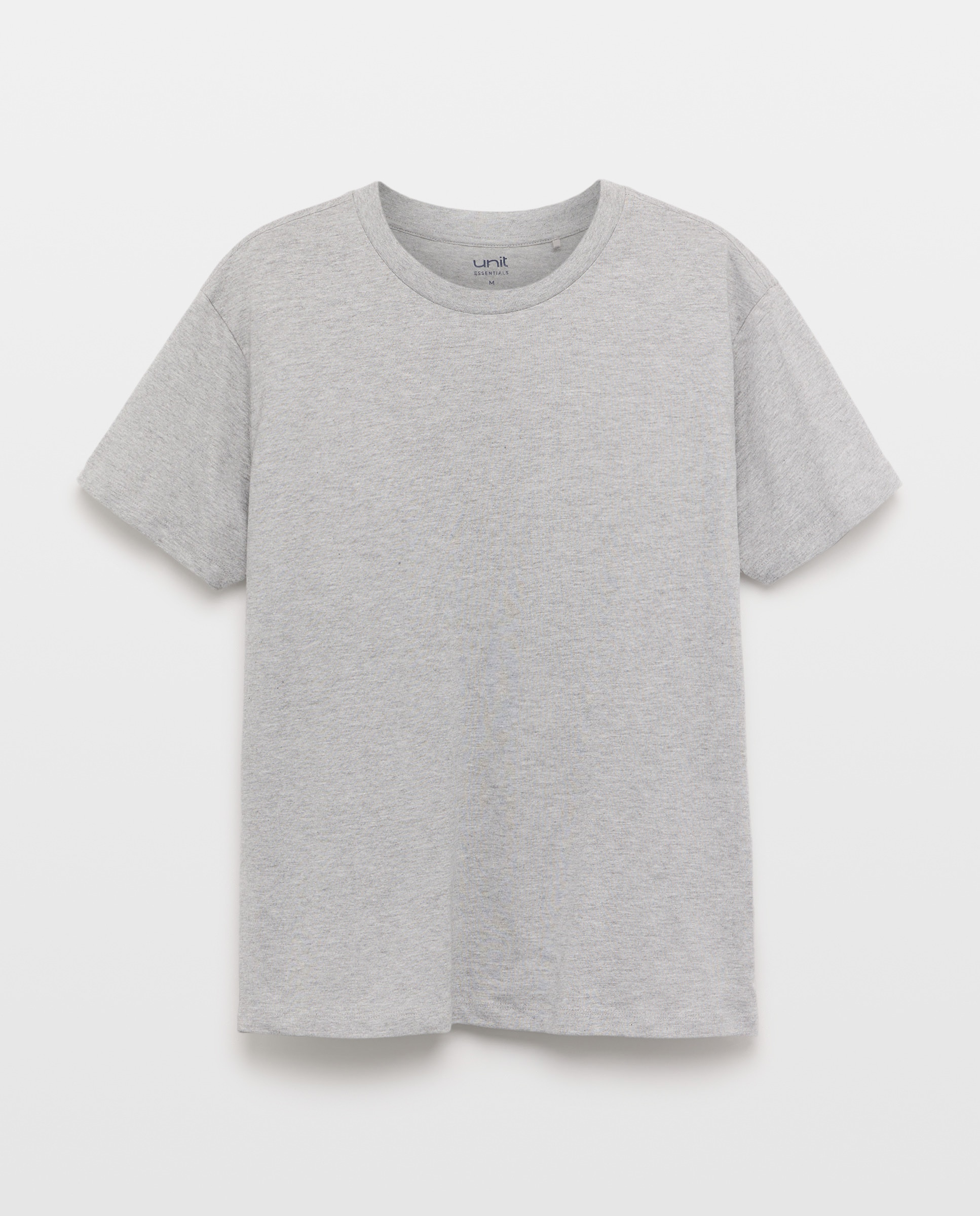 Camiseta de hombre manga corta cuello caja básica 820 Gris medio-4