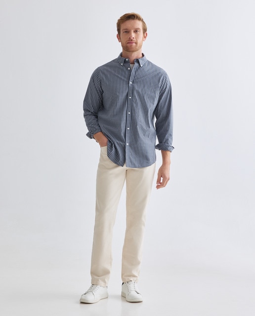 Imagen 0 de Pantalón hombre cinco bolsillos efecto lavado slim fit