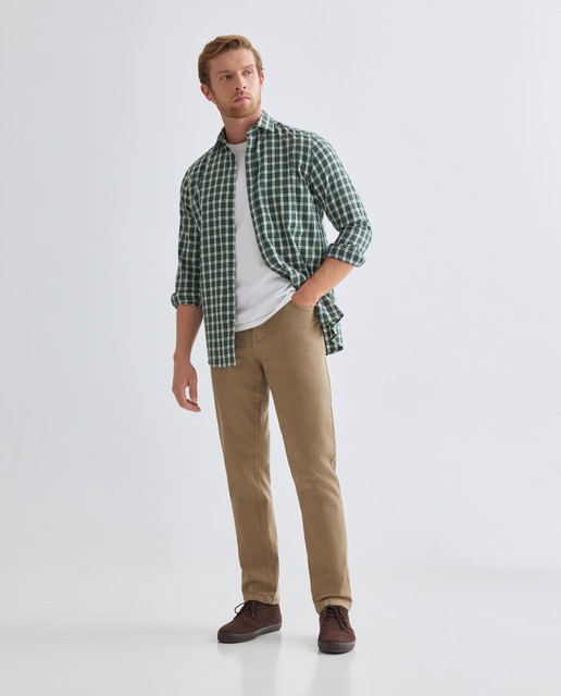 Imagen 0 de Pantalón hombre cinco bolsillos efecto lavado slim fit