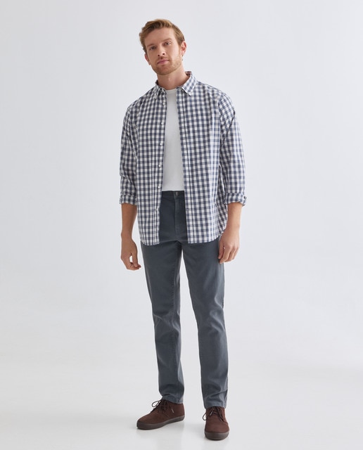 Imagen 0 de Pantalón hombre cinco bolsillos efecto lavado slim fit