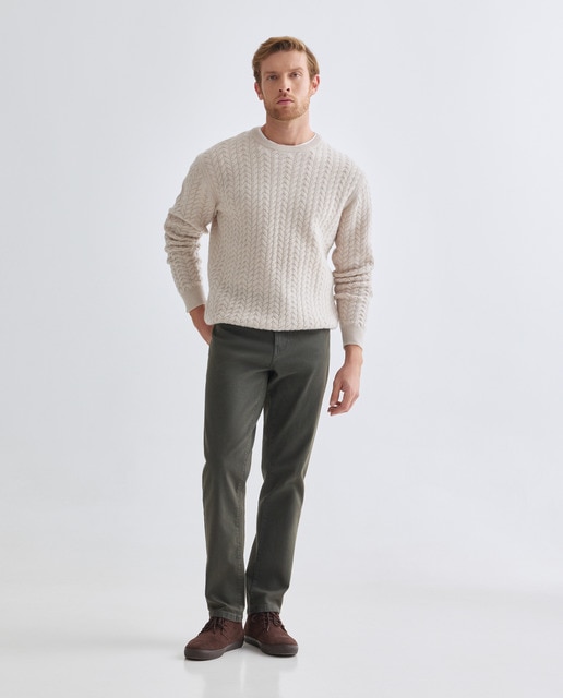 Imagen 0 de Pantalón hombre cinco bolsillos efecto lavado slim fit