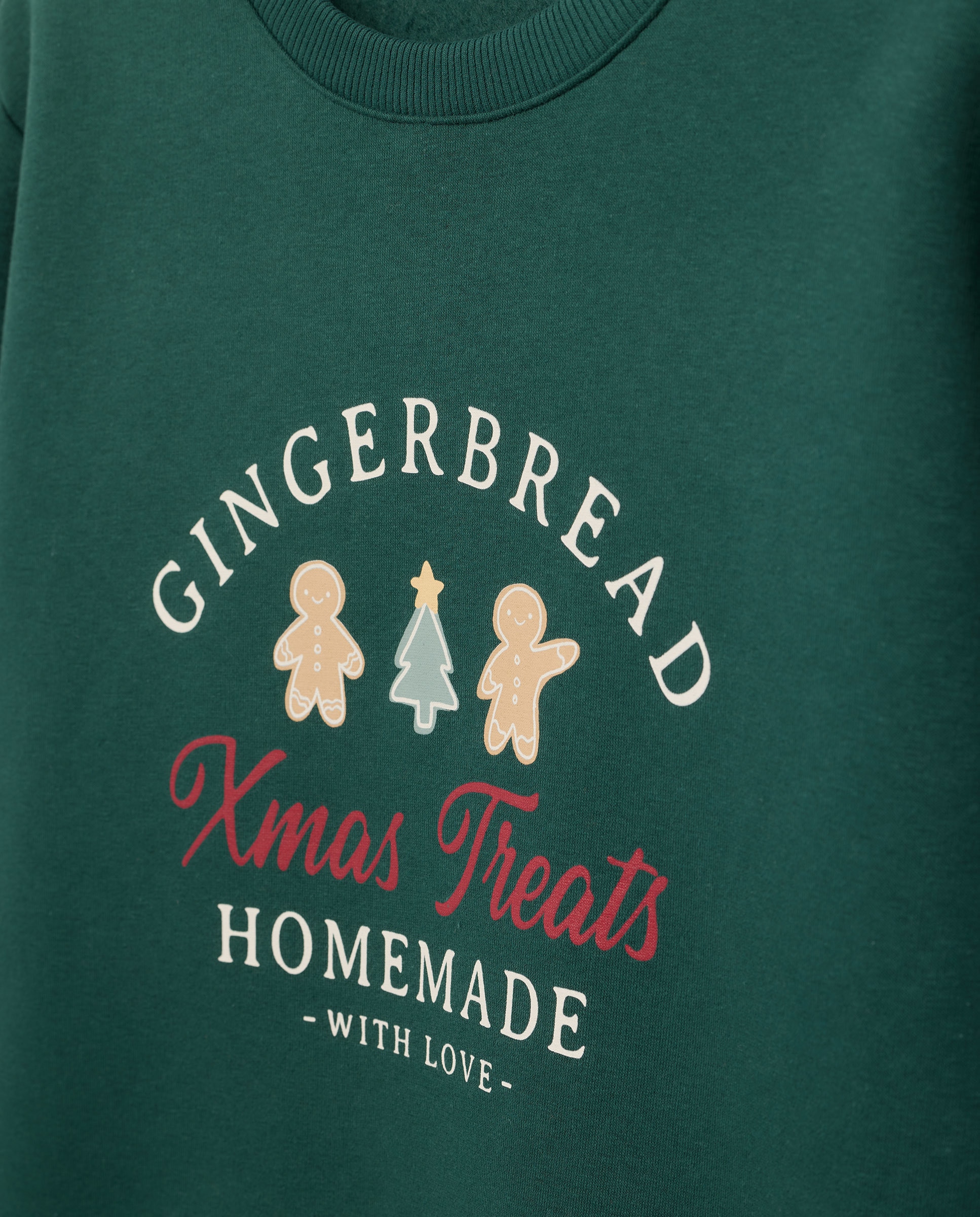 Sudadera de hombre cuello caja texto BAKERY 500 VERDE-5