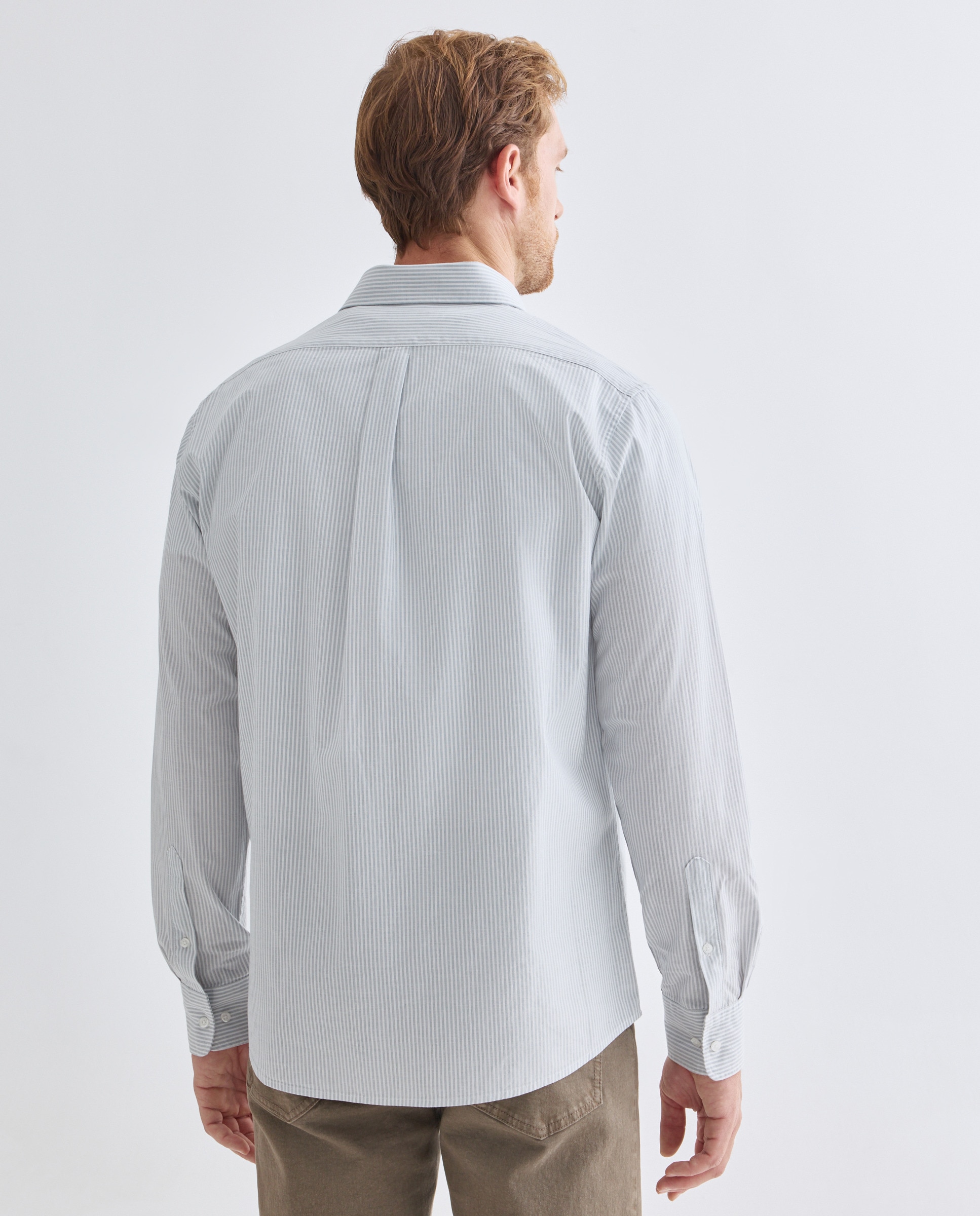 Camisa sport hombre popelin 450 Turquesa-3