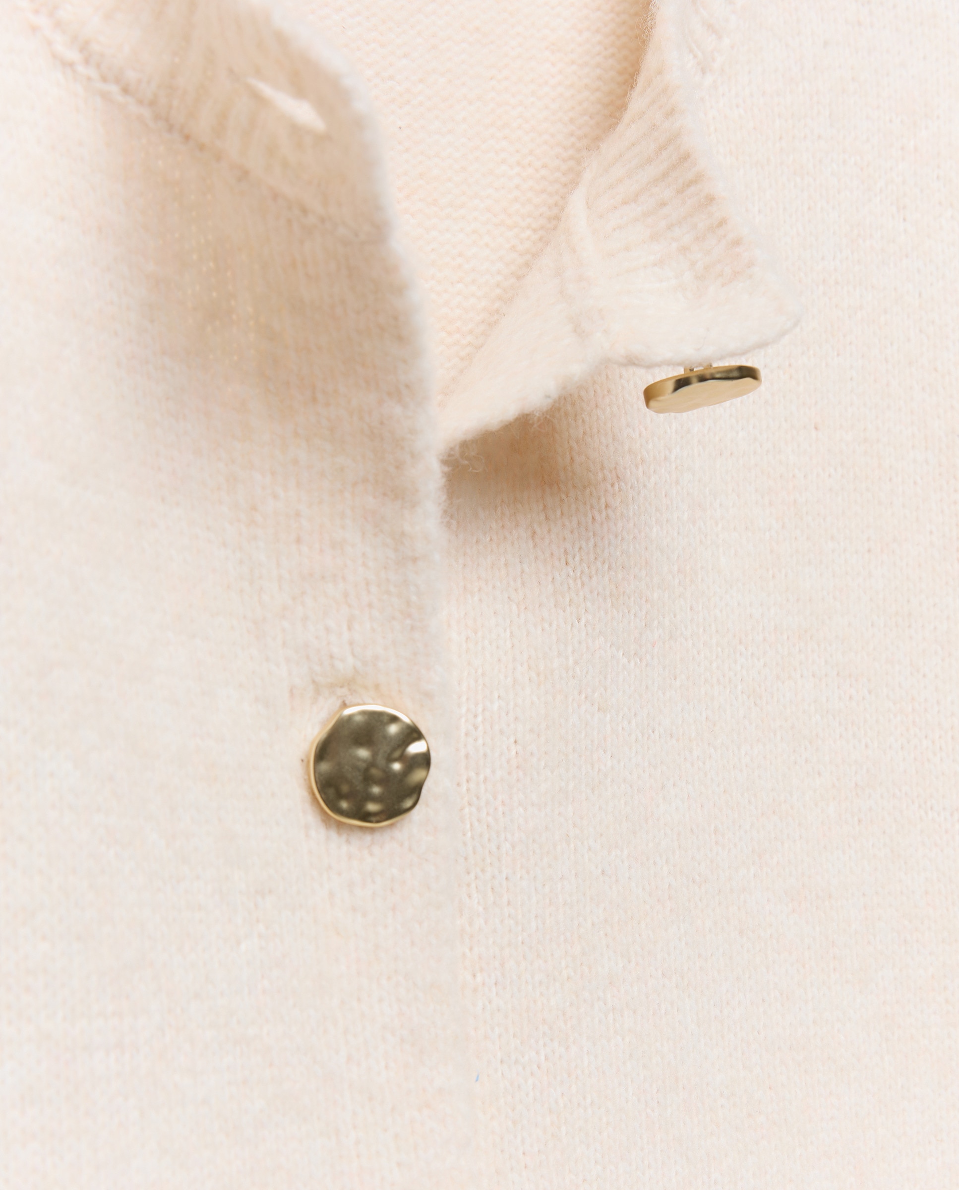 Cardigan de mujer cuello caja y manga francesa Blanco-5