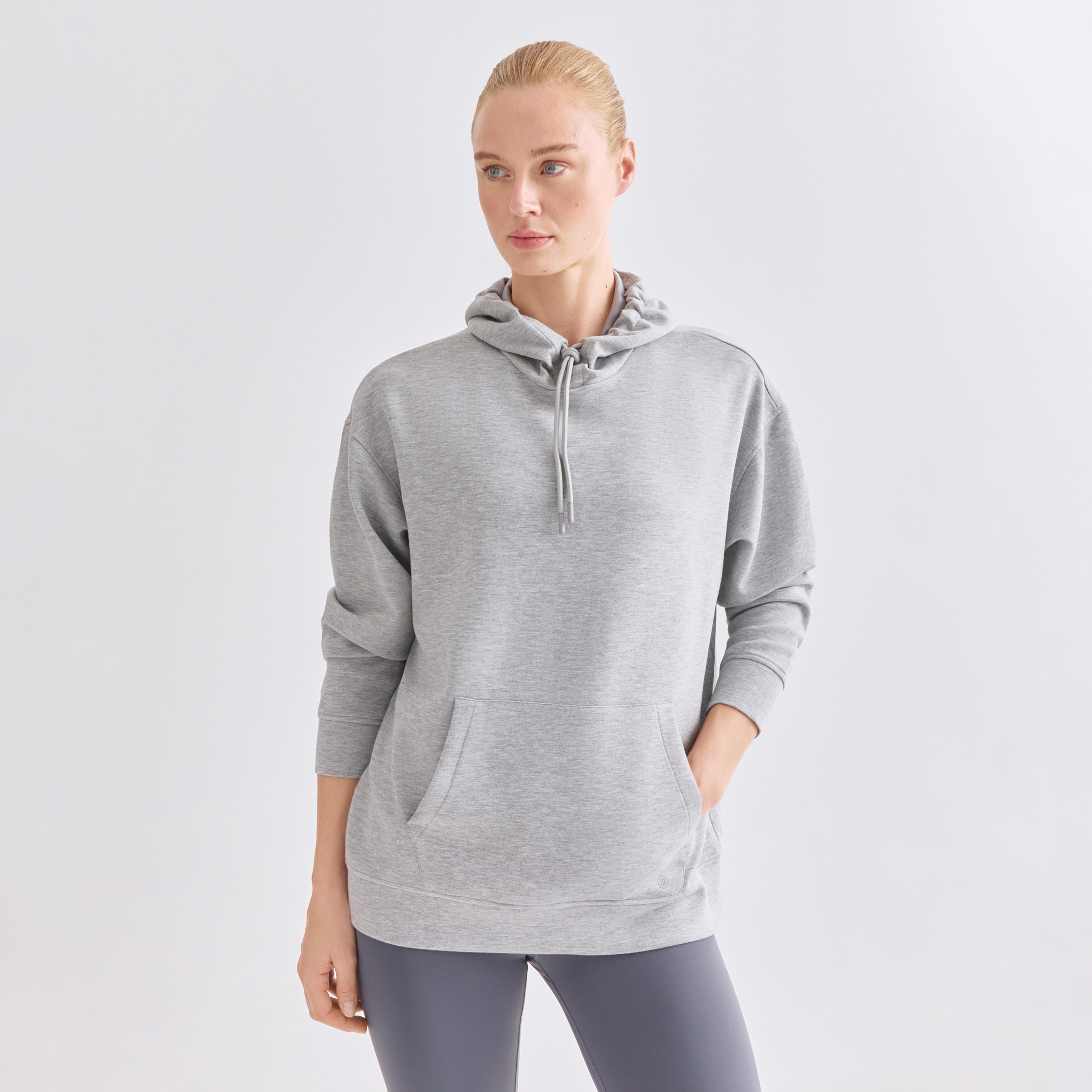 Sudadera Oversize Modal Mujer Gris-1