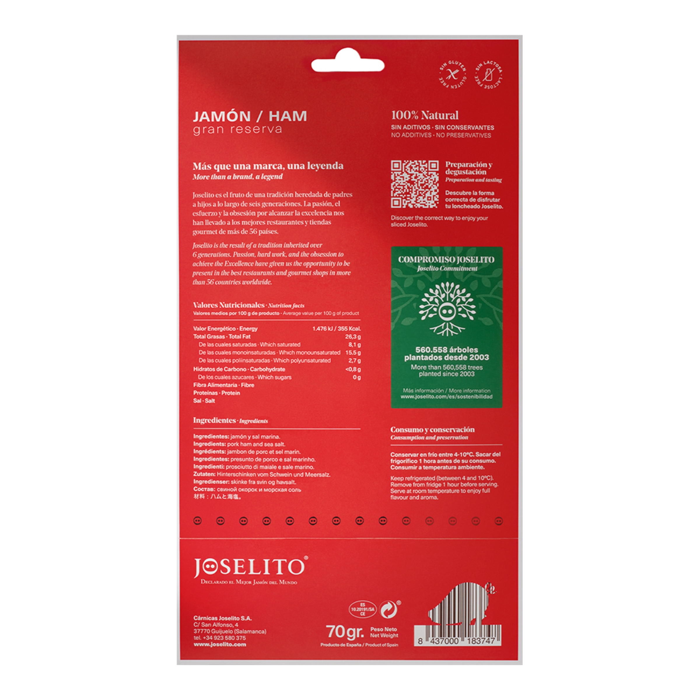 Jamón loncheado Joselito Salamanca 2