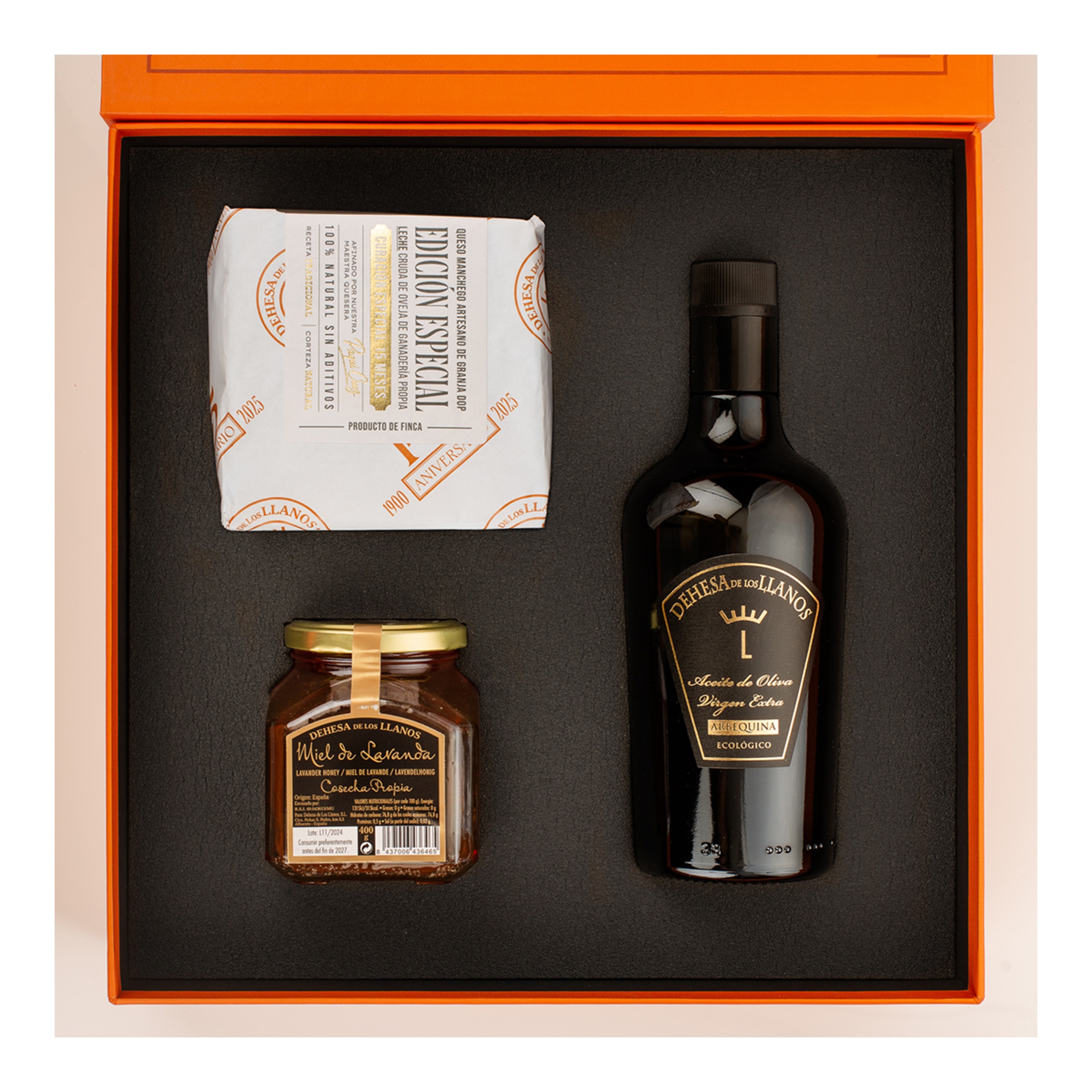 Estuche de queso, aceite y miel 125 aniversario Dehesa de Los Llanos 3