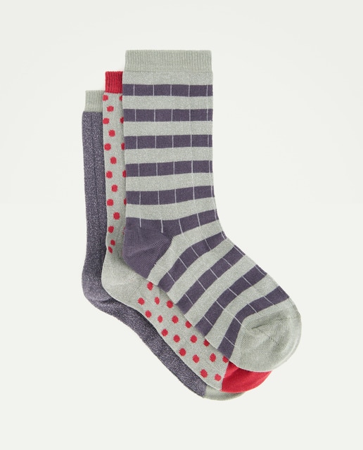 Imagen 0 de Pack 3 calcetines mujer con brillo