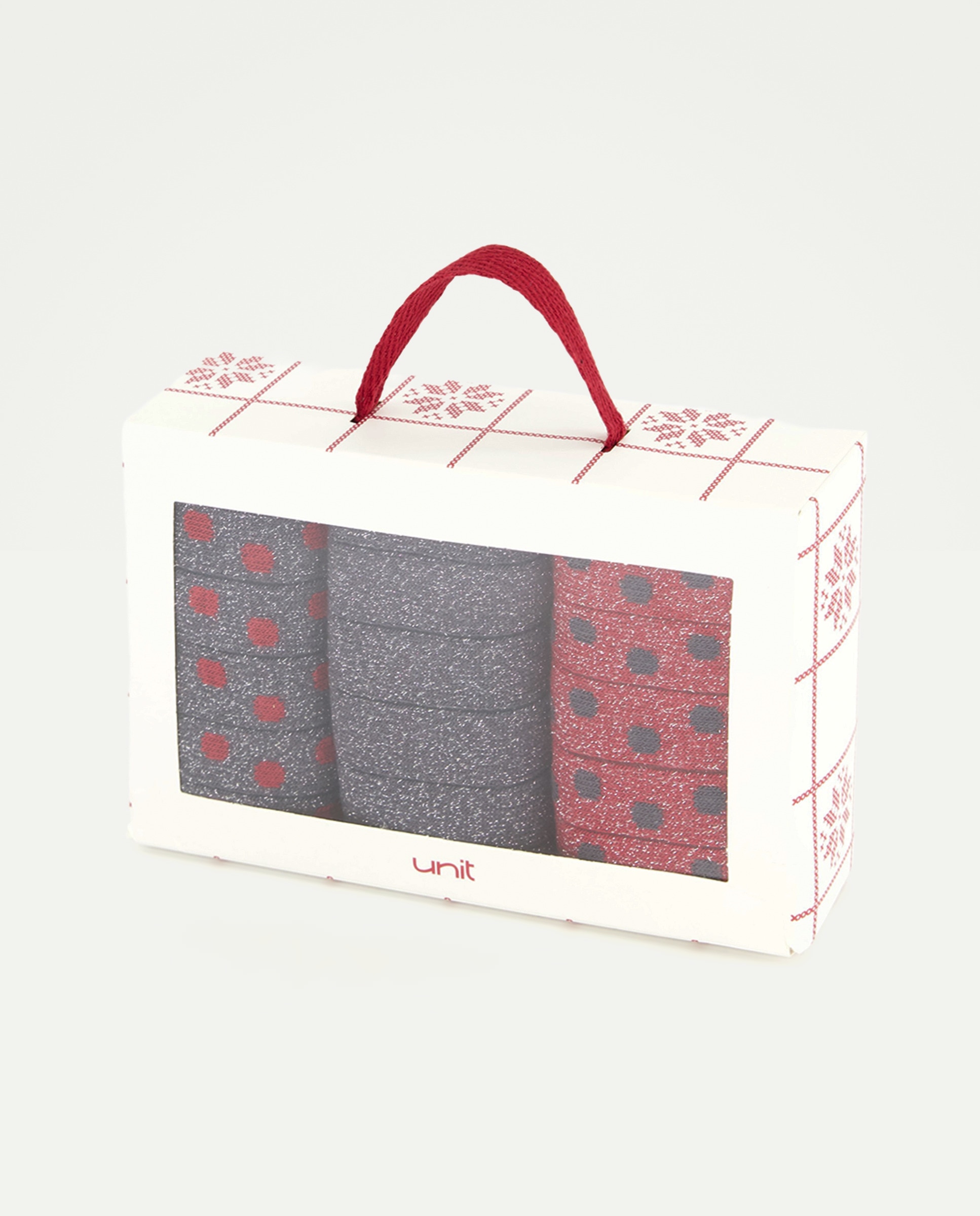 Pack 3 calcetines mujer con brillo 830 Antracita-3