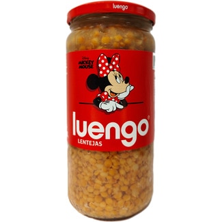 lentejas cocidas Disney Mickey Mouse frasco 600 g neto escurrido - Luengo