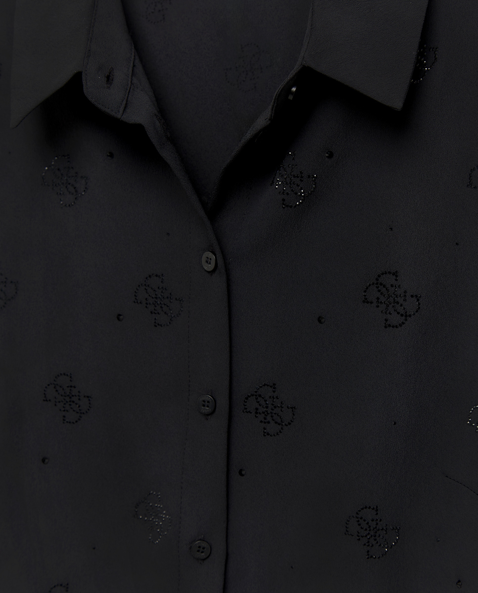 Camisa de manga comprida Preto-5