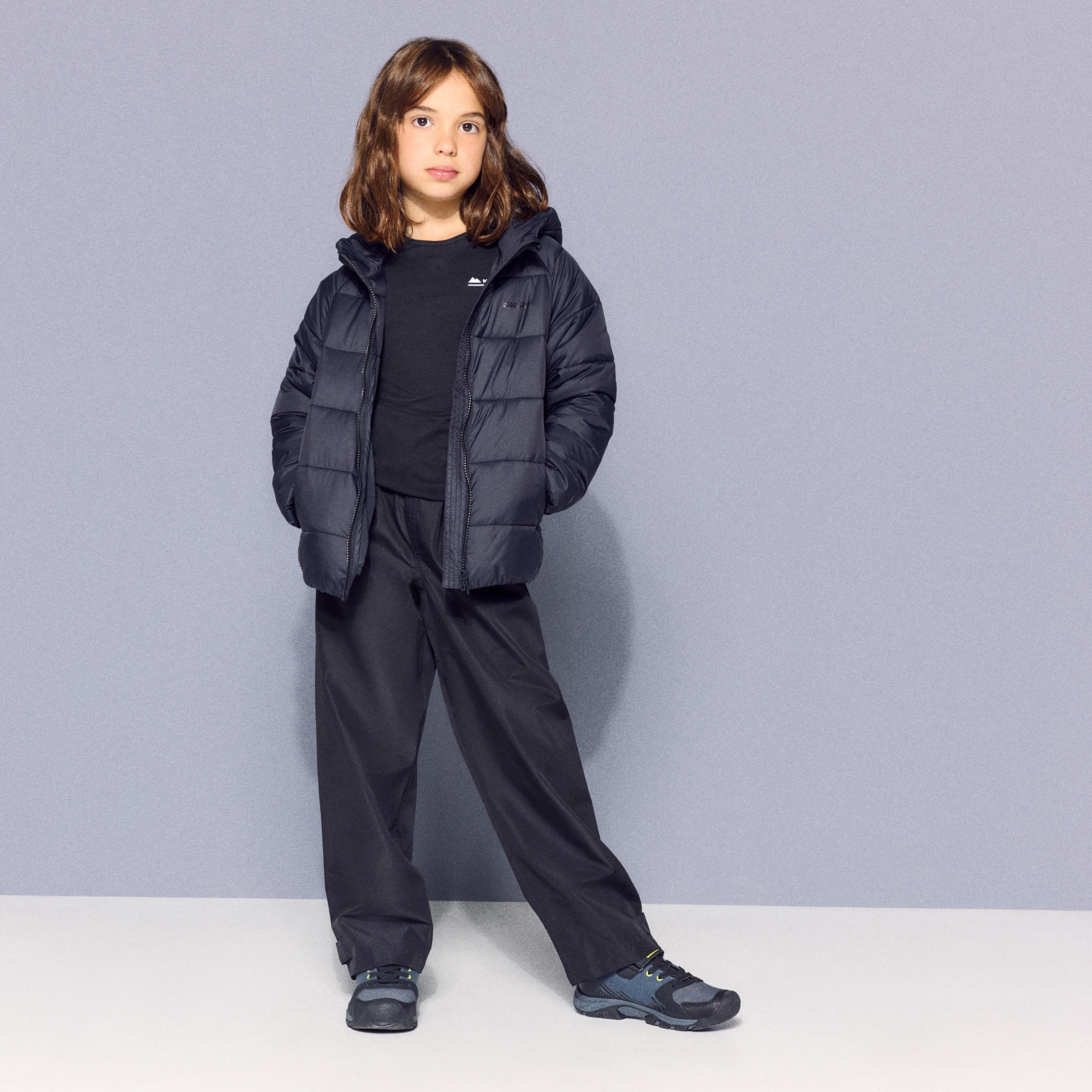 Casaco de Montanha de Criança Preto-4