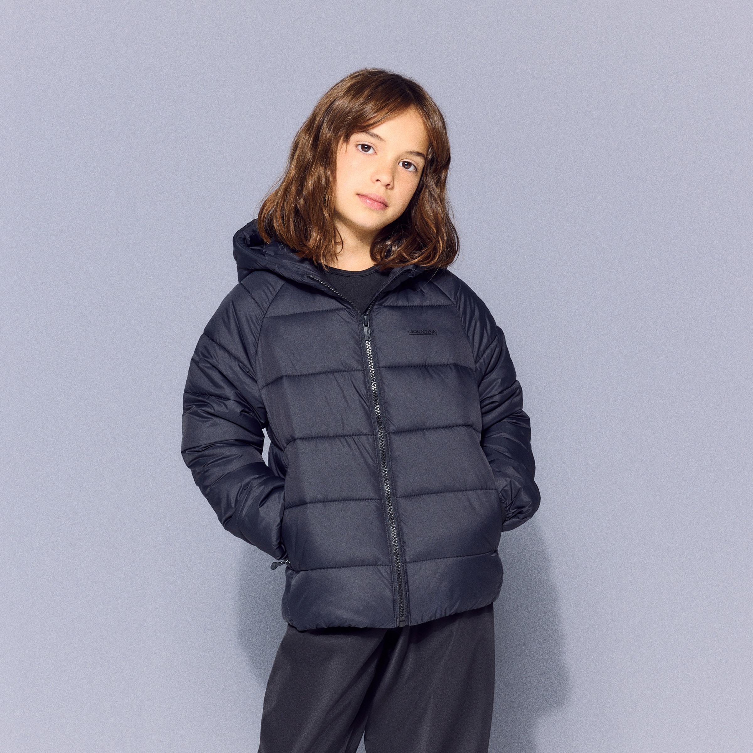 Casaco de Montanha de Criança Preto-5