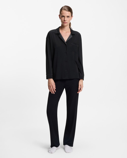 Imagem 0 de Camisa de Pijama de Manga Comprida - Preto