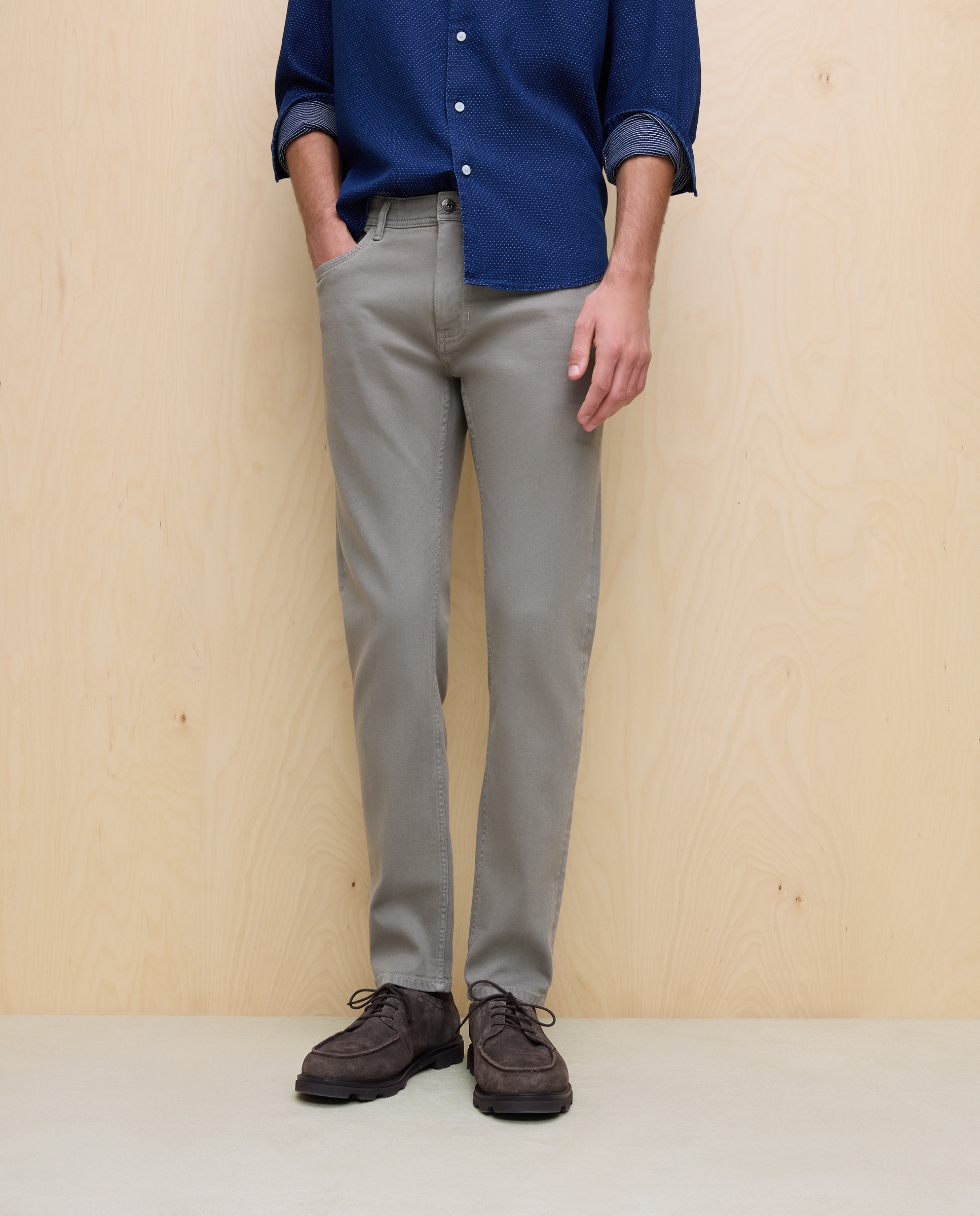 Jeans Stretch Slim Coloridas 520 Caqui-2