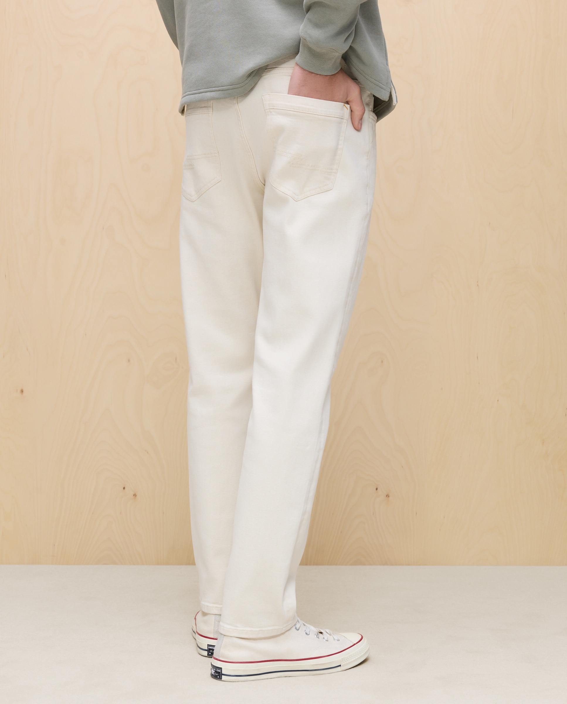 Jeans Stretch Straight Color 120 Cru-3