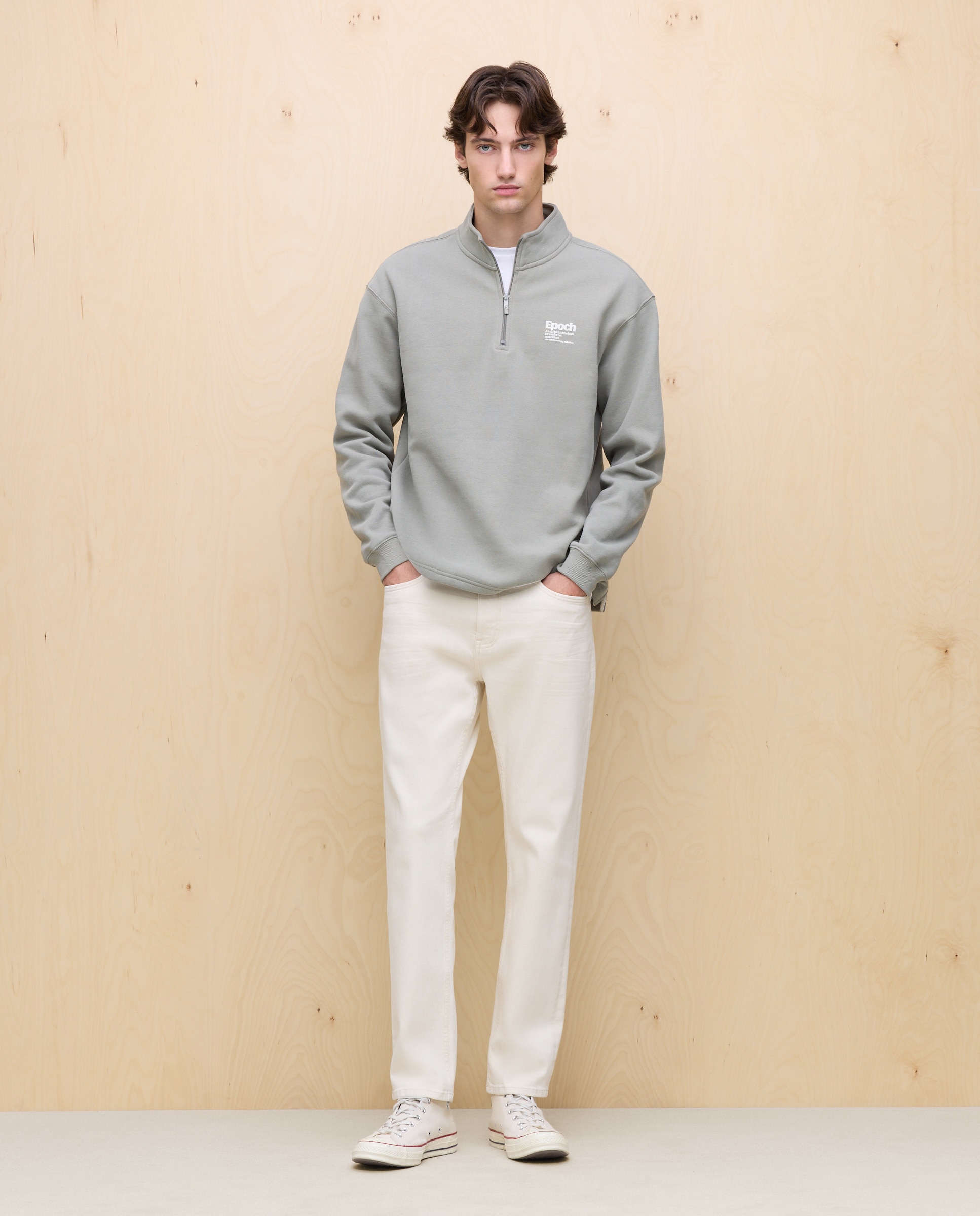 Jeans Stretch Straight Color 120 Cru-1