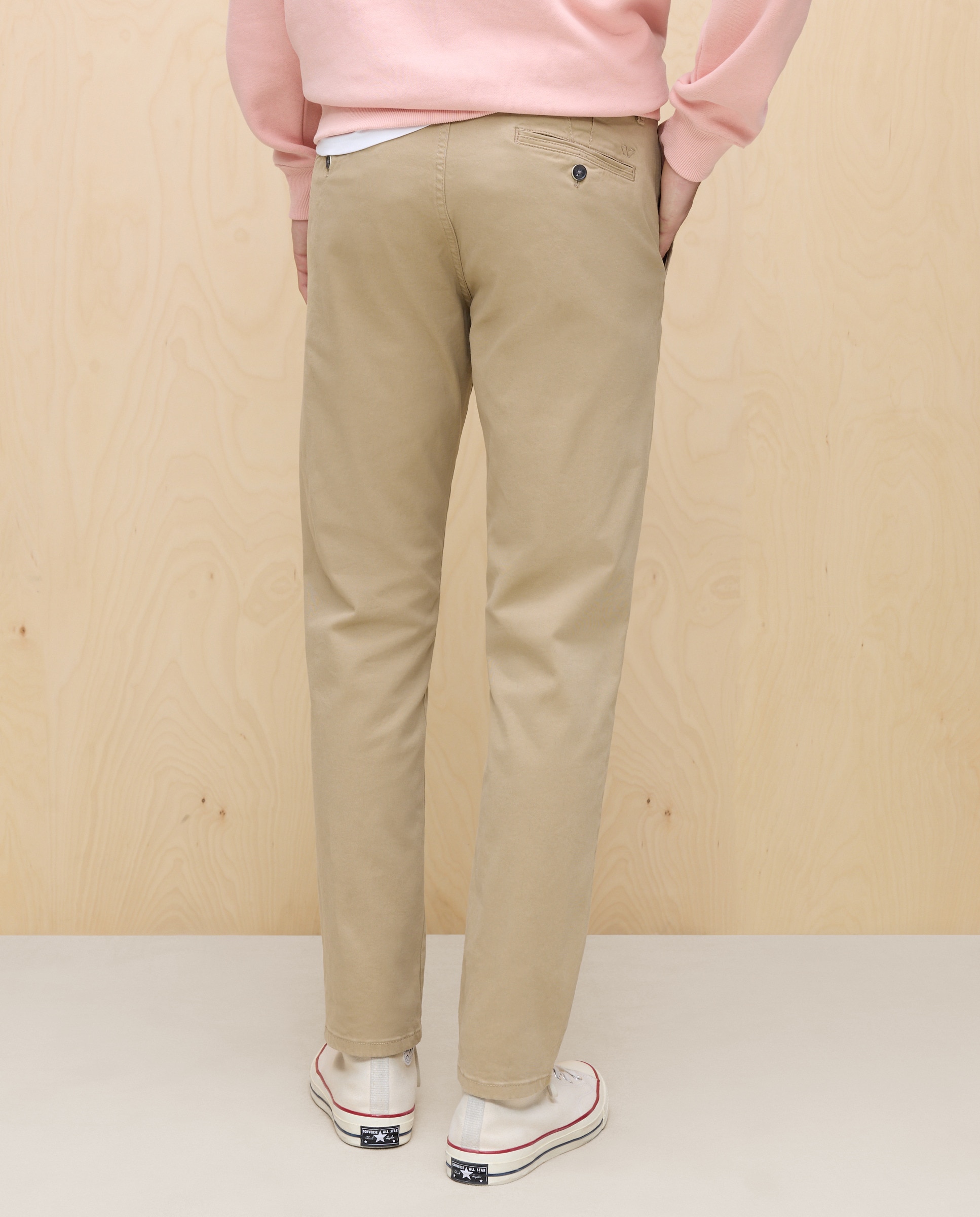 Calças Chino Stretch Slim Torrado-3