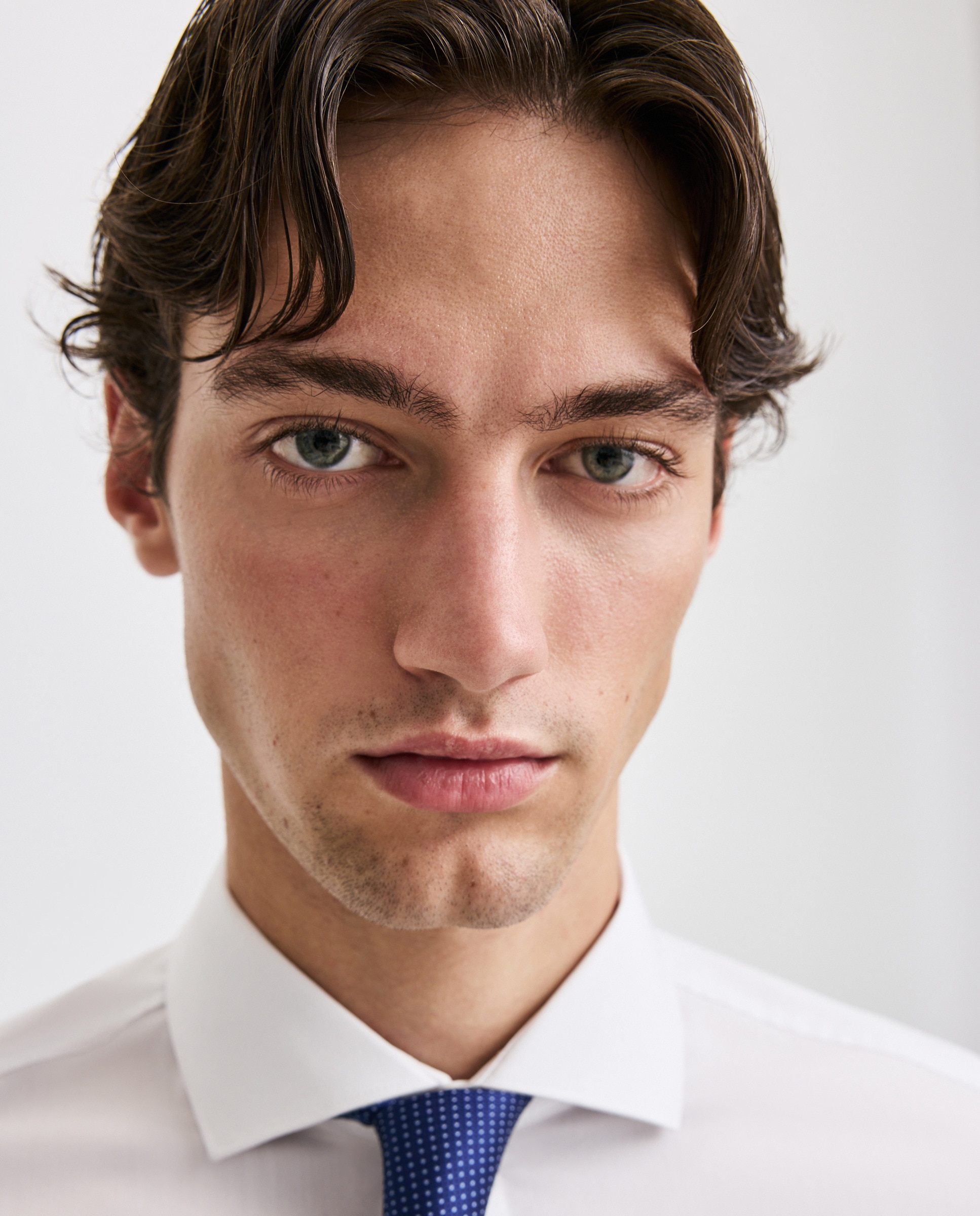 Imagen 2 de Camisa de hombre elástica lisa - Easy Wear - Blanco Blanco