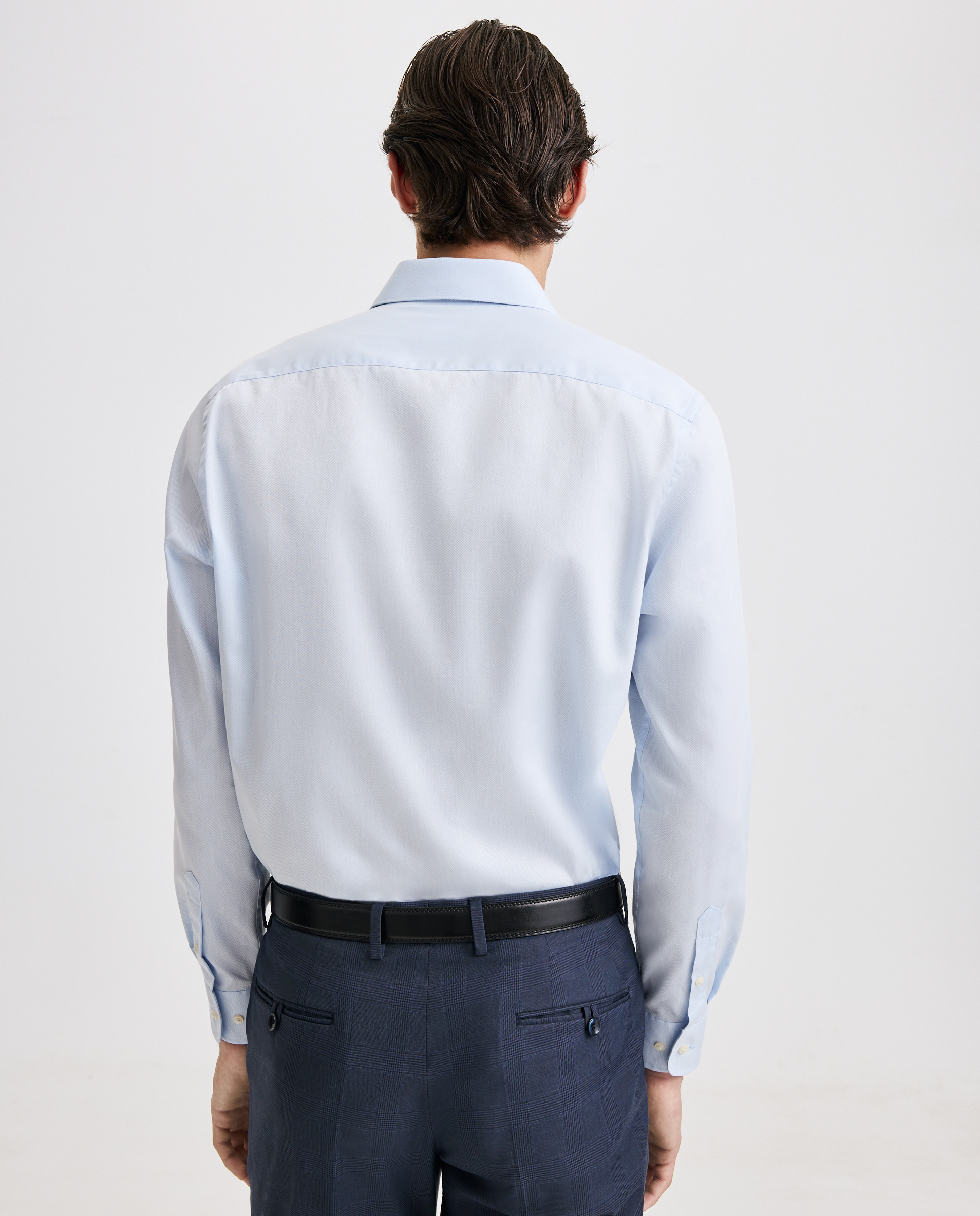 Camisa Clássica com Estrutura Coolmax 410 Azul Claro-3