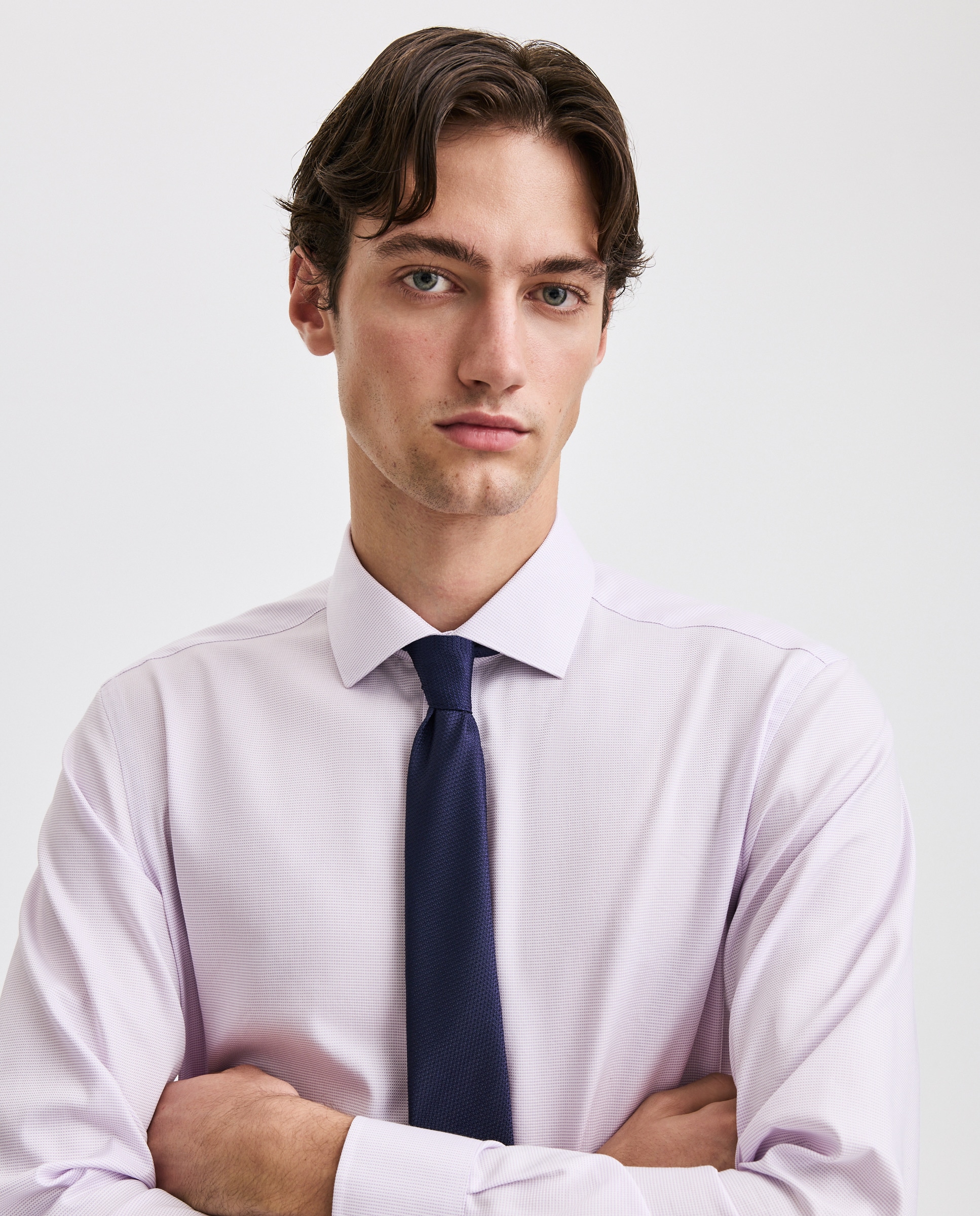 Camisa Clássica com Estrutura Coolmax 284 Lilás-1