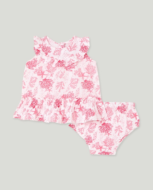 Imagen 0 de Vestido con volante de bebé niña