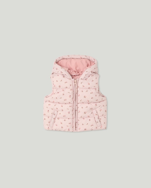 Imagen 0 de Chaleco con capucha de bebé niña