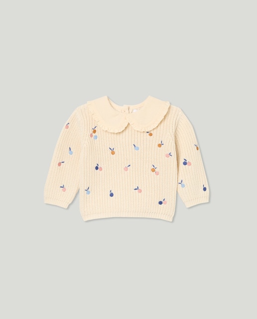 Imagen 0 de Jersey de bebé niña con cuello caja