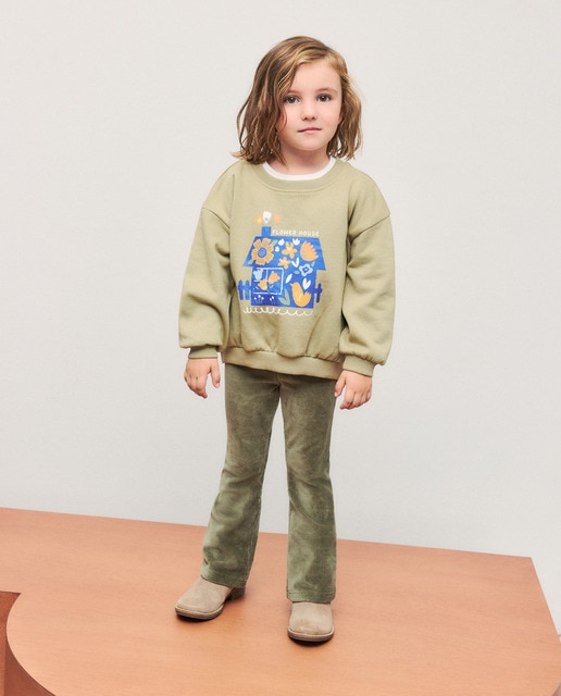 Imagem 0 de Calças Flare de Bombazina Elástica