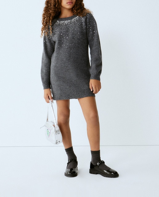Imagen 0 de Vestido tricot con lentejuelas