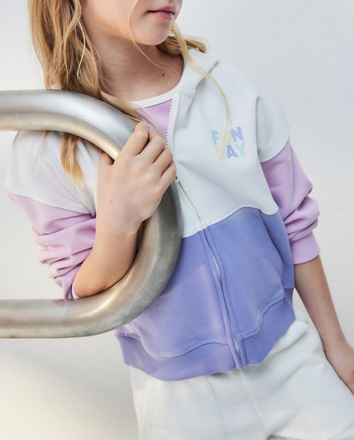 Imagen 0 de Sudadera abierta de niña con capucha