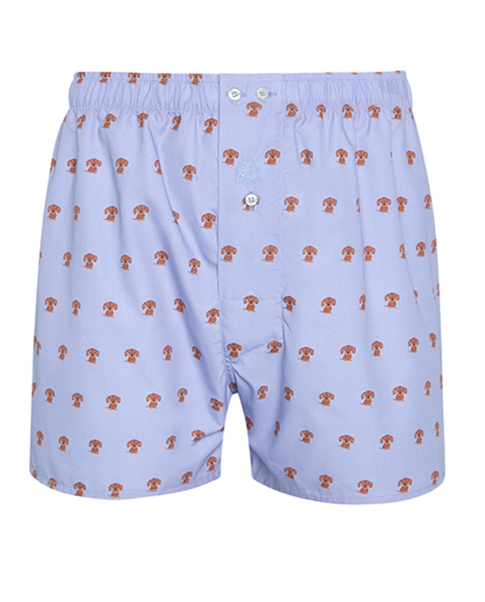 Boxers em Tecido com Estampado Azul-2