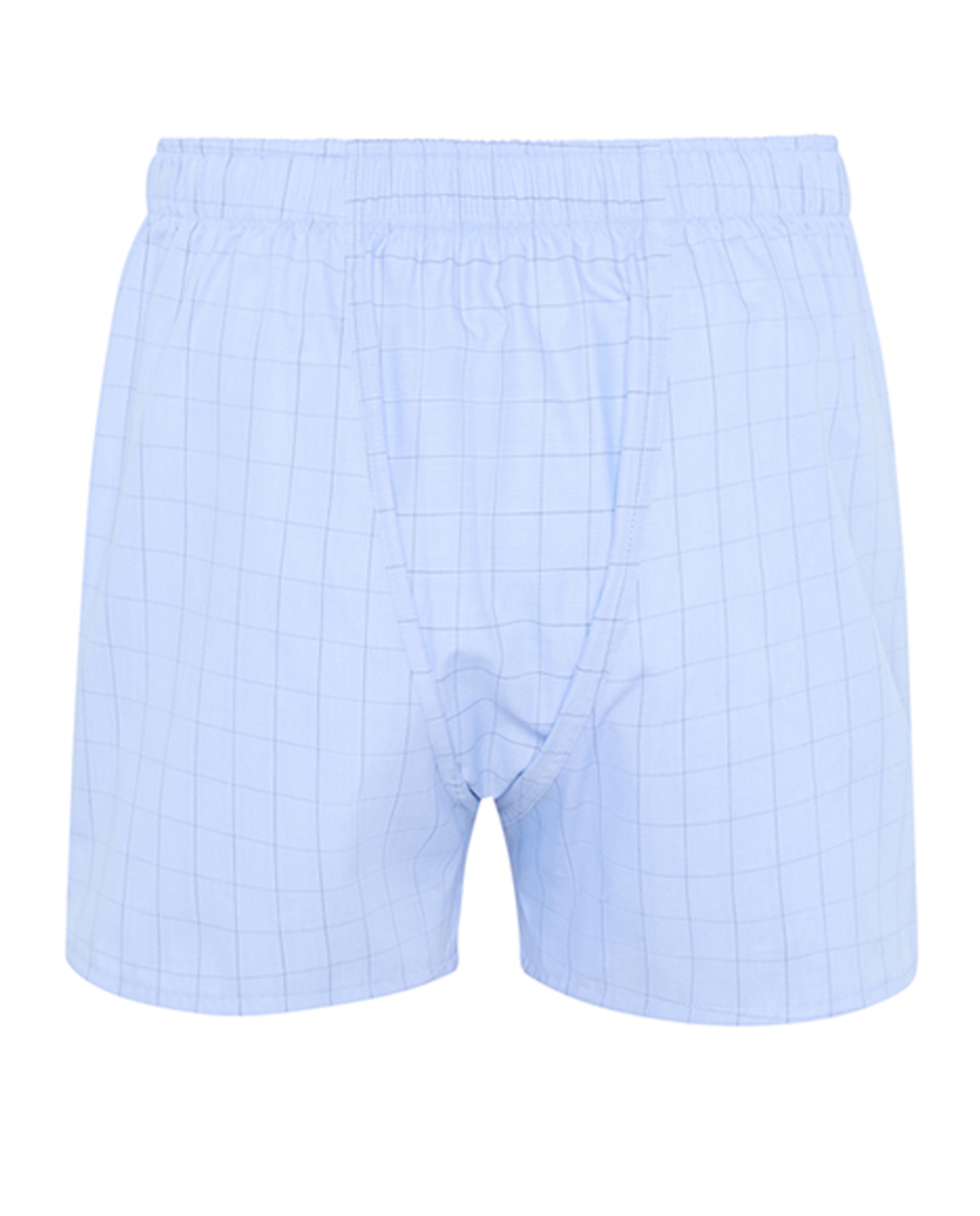 Boxers em Tecido aos Quadrados Azul-2