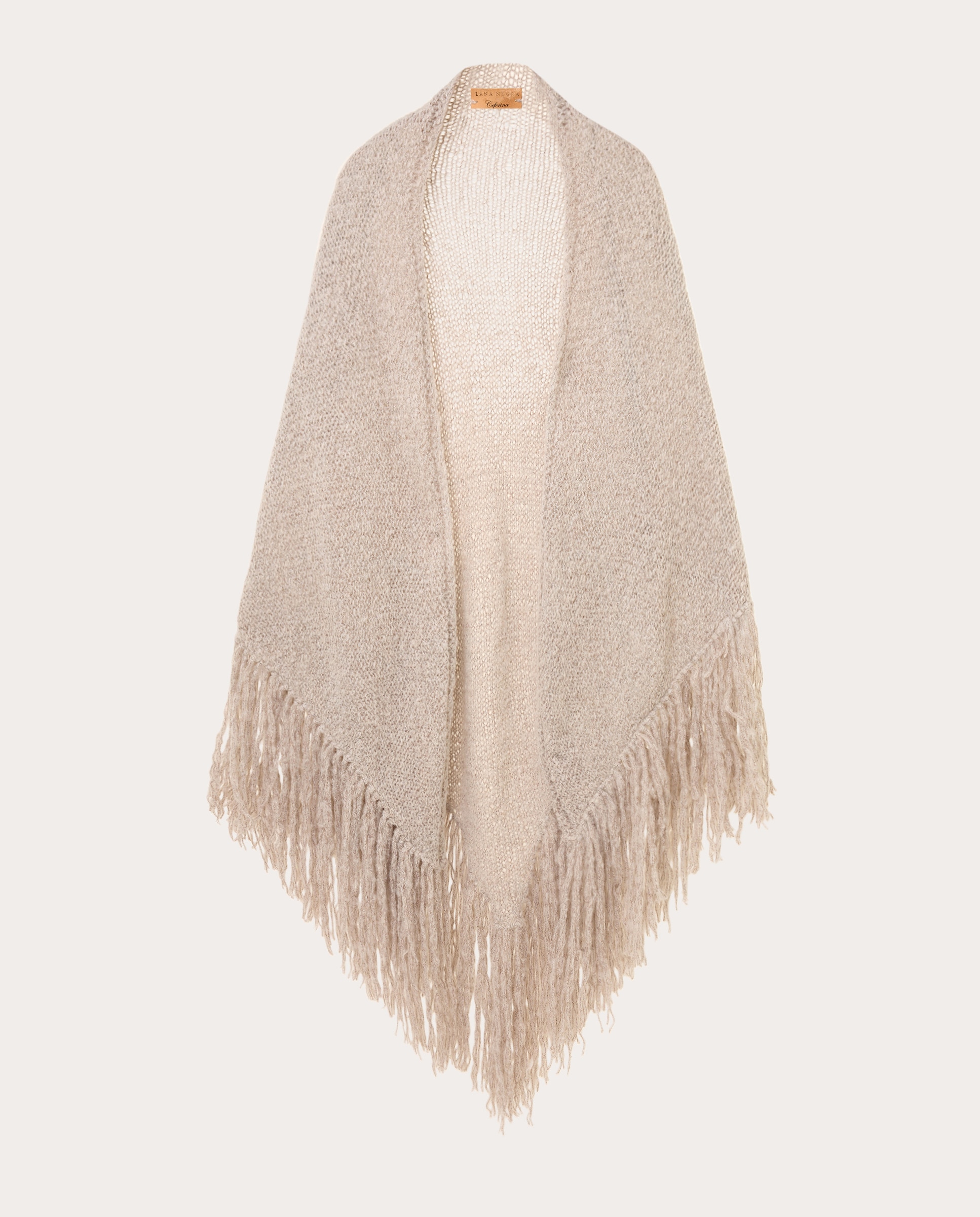 Chal de lana Gris claro-1