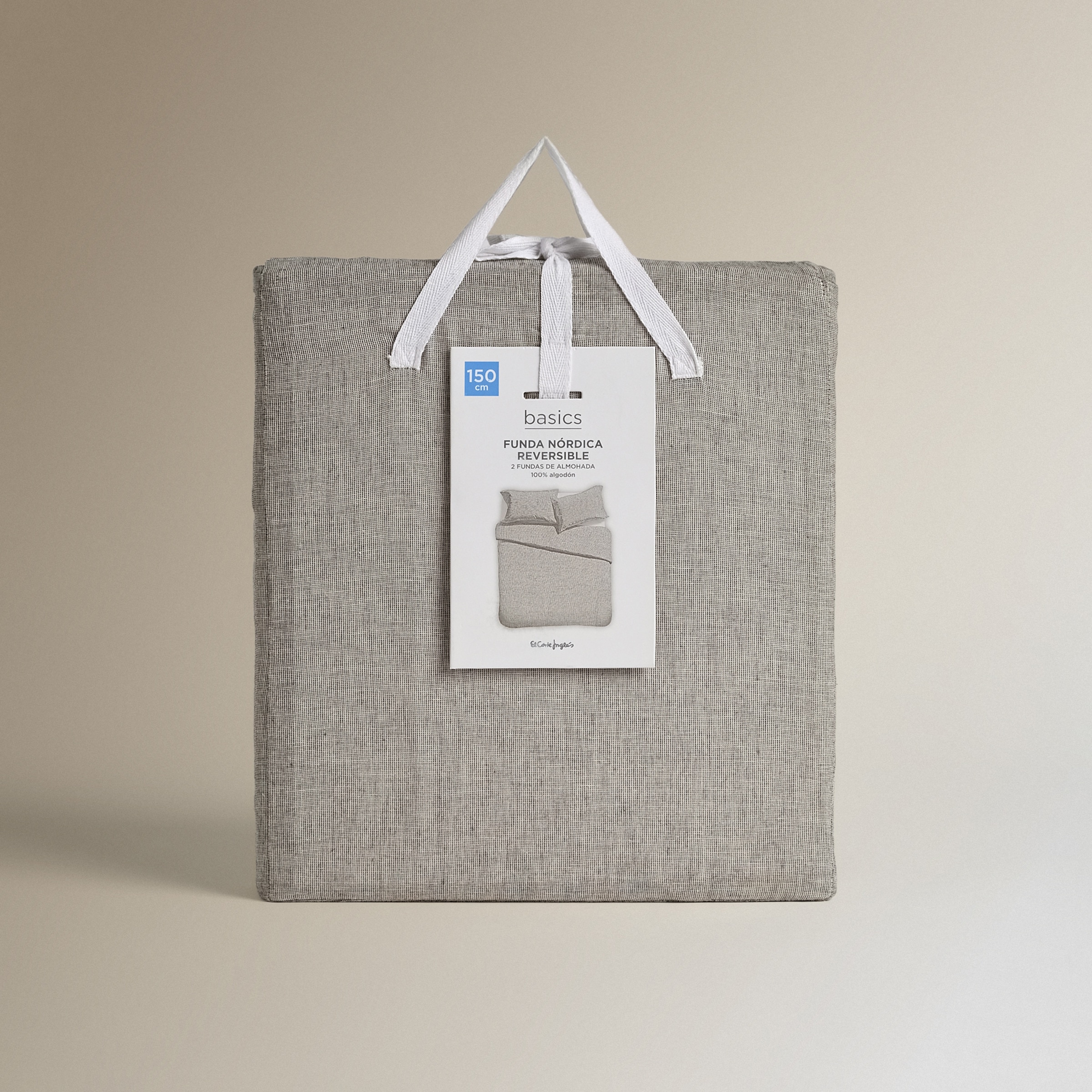 Juego de funda nórdica algodón Ichi Gris-7