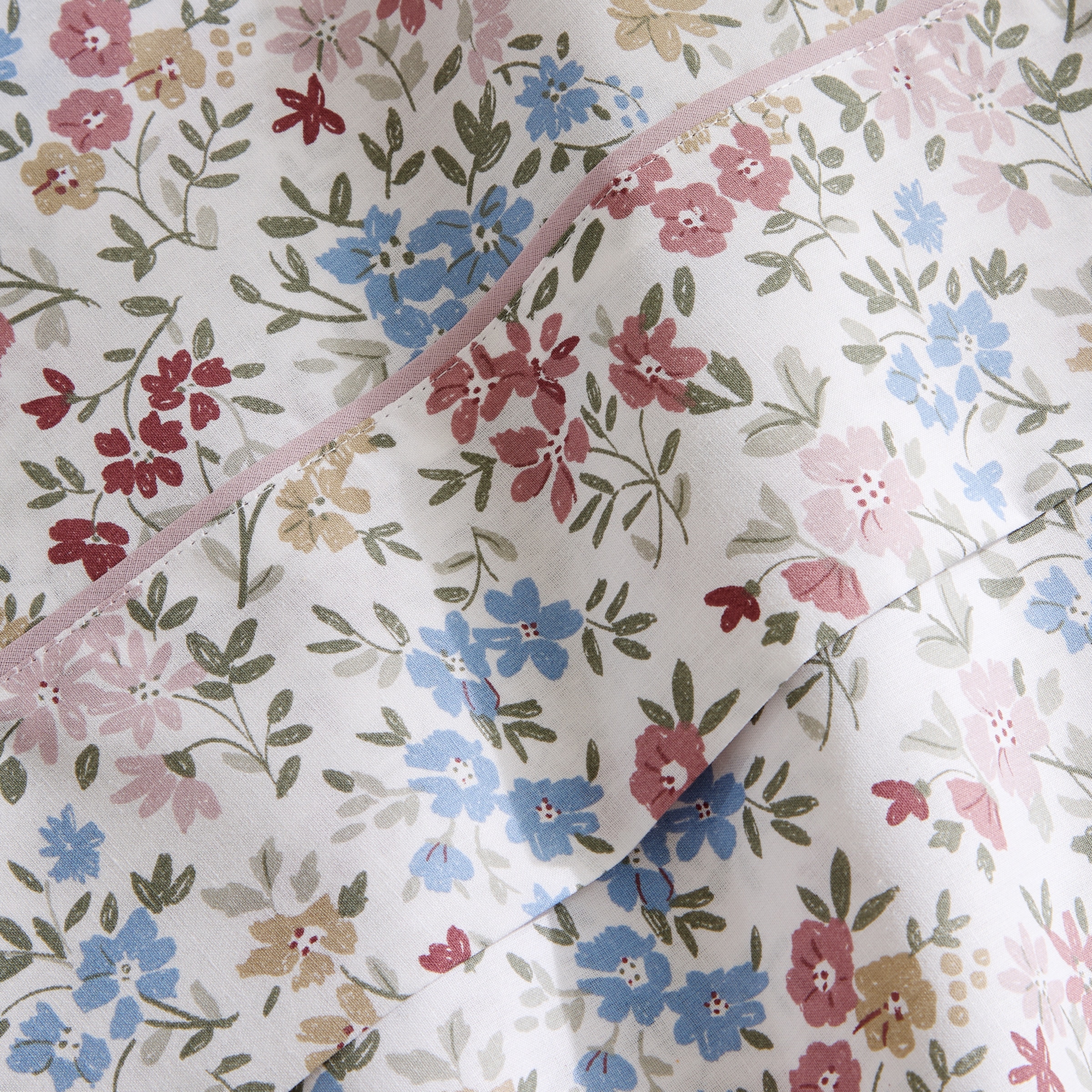 Juego de sábanas con bajera Fiona Rosa-3