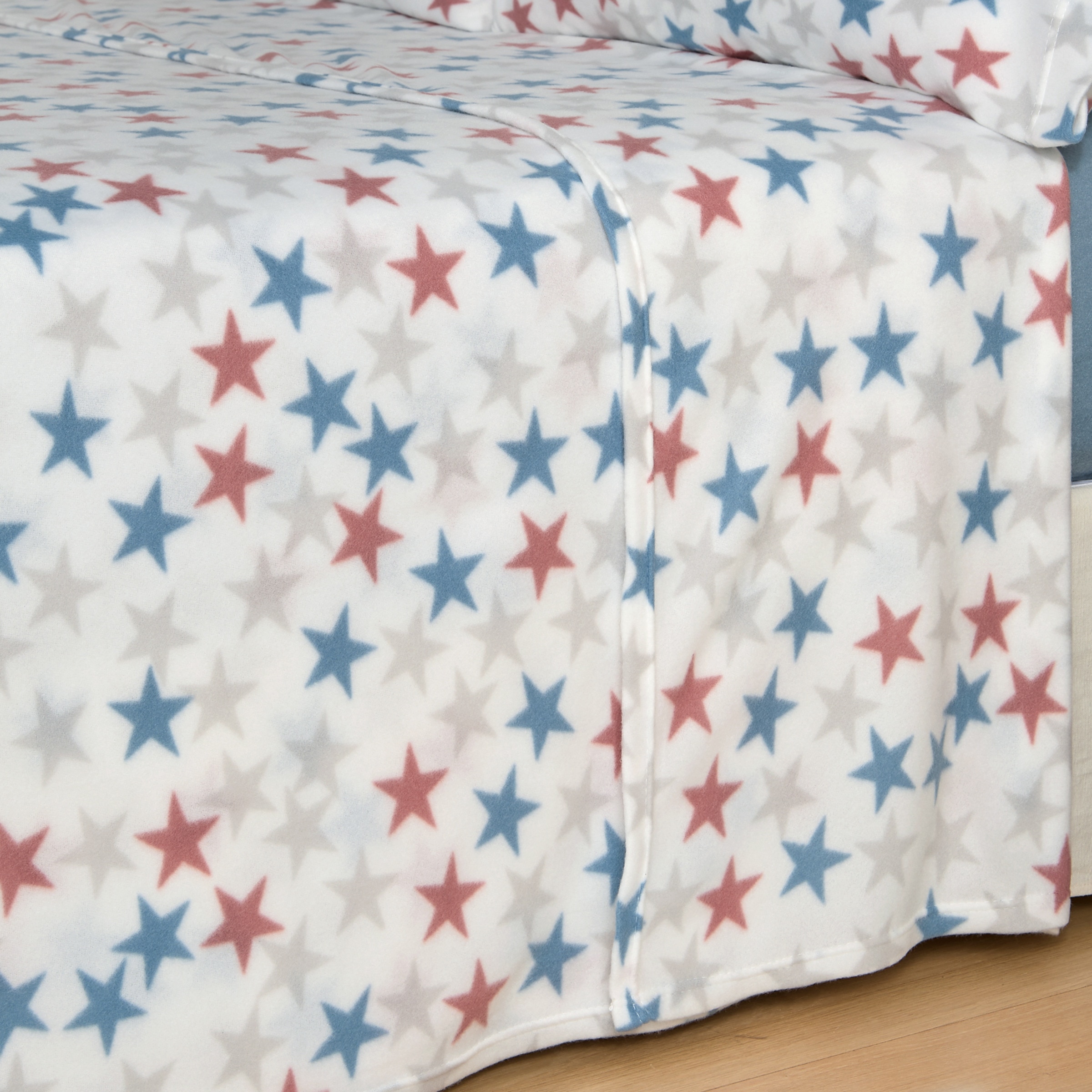 Juego de sábanas con bajera pirineo Dakota Azul-2