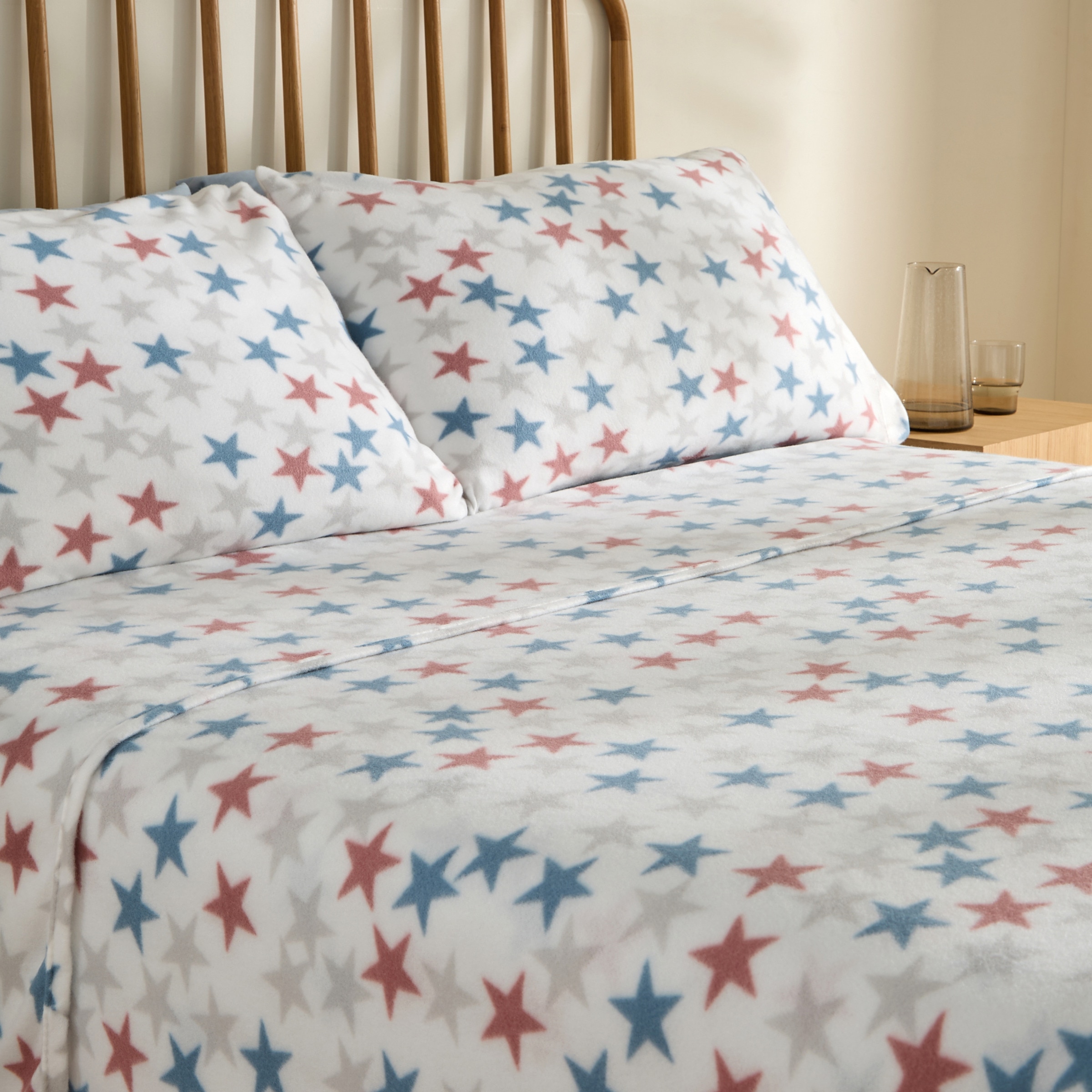 Juego de sábanas con bajera pirineo Dakota Azul-1