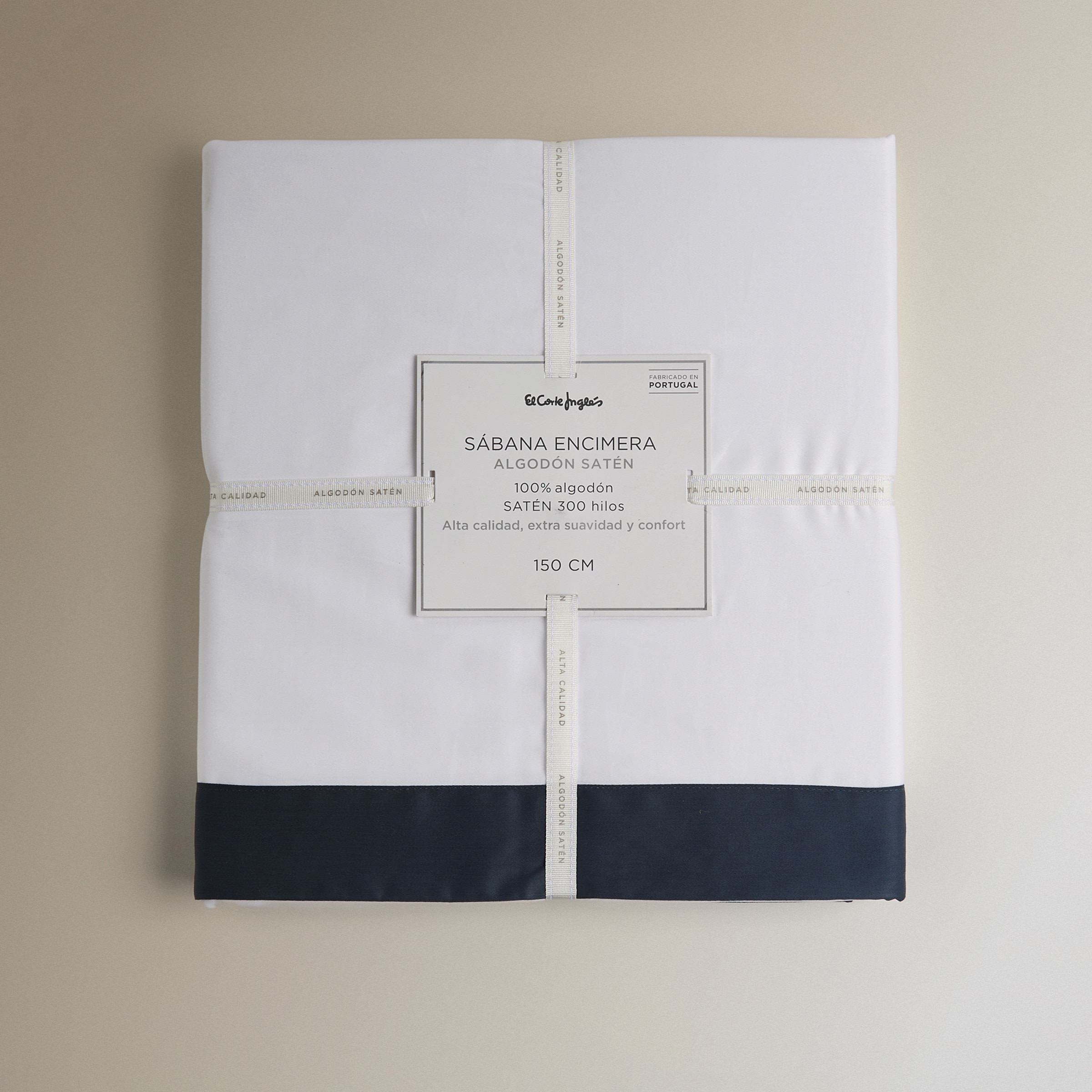 Lençol de Cima de Algodão Acetinado Avenue Azul-marinho-5