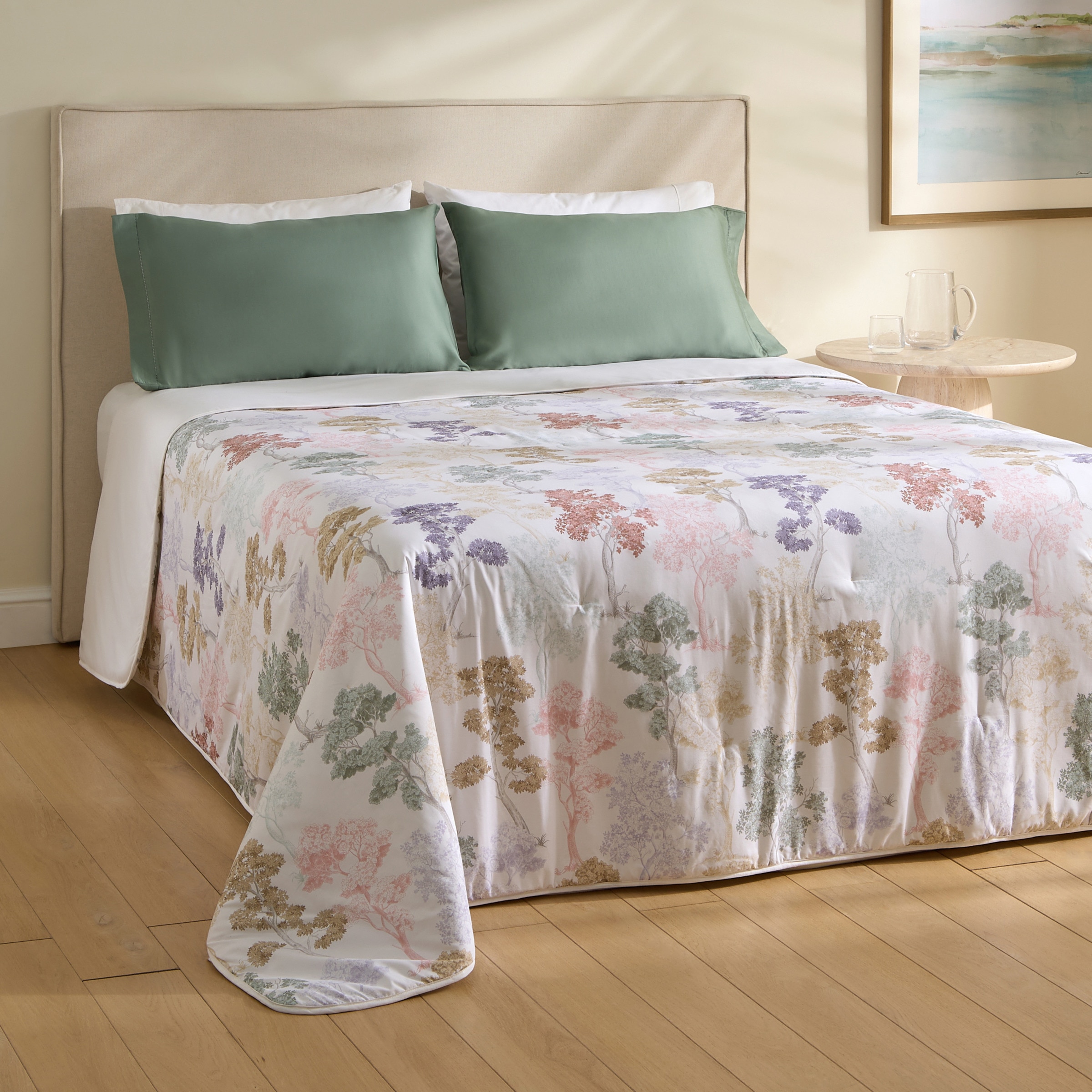 Edredón algodón Persey Verde-1