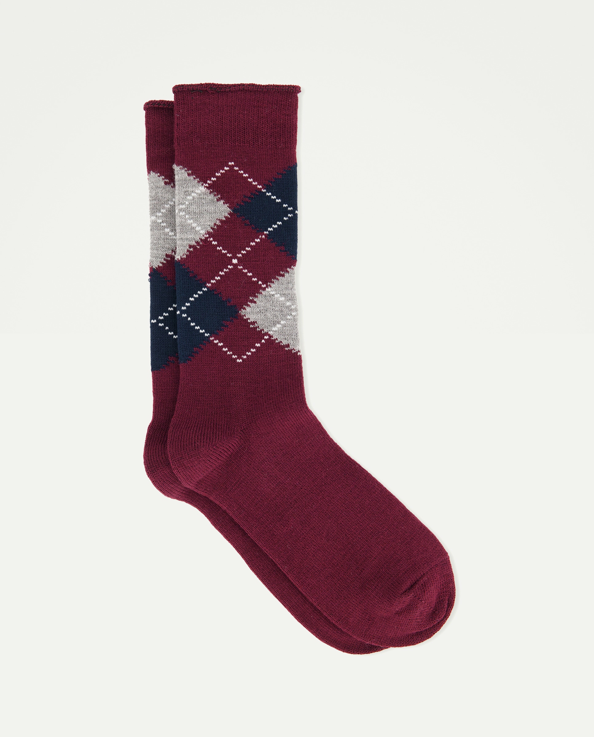 Imagen 0 de Calcetin rombos hombre con lana