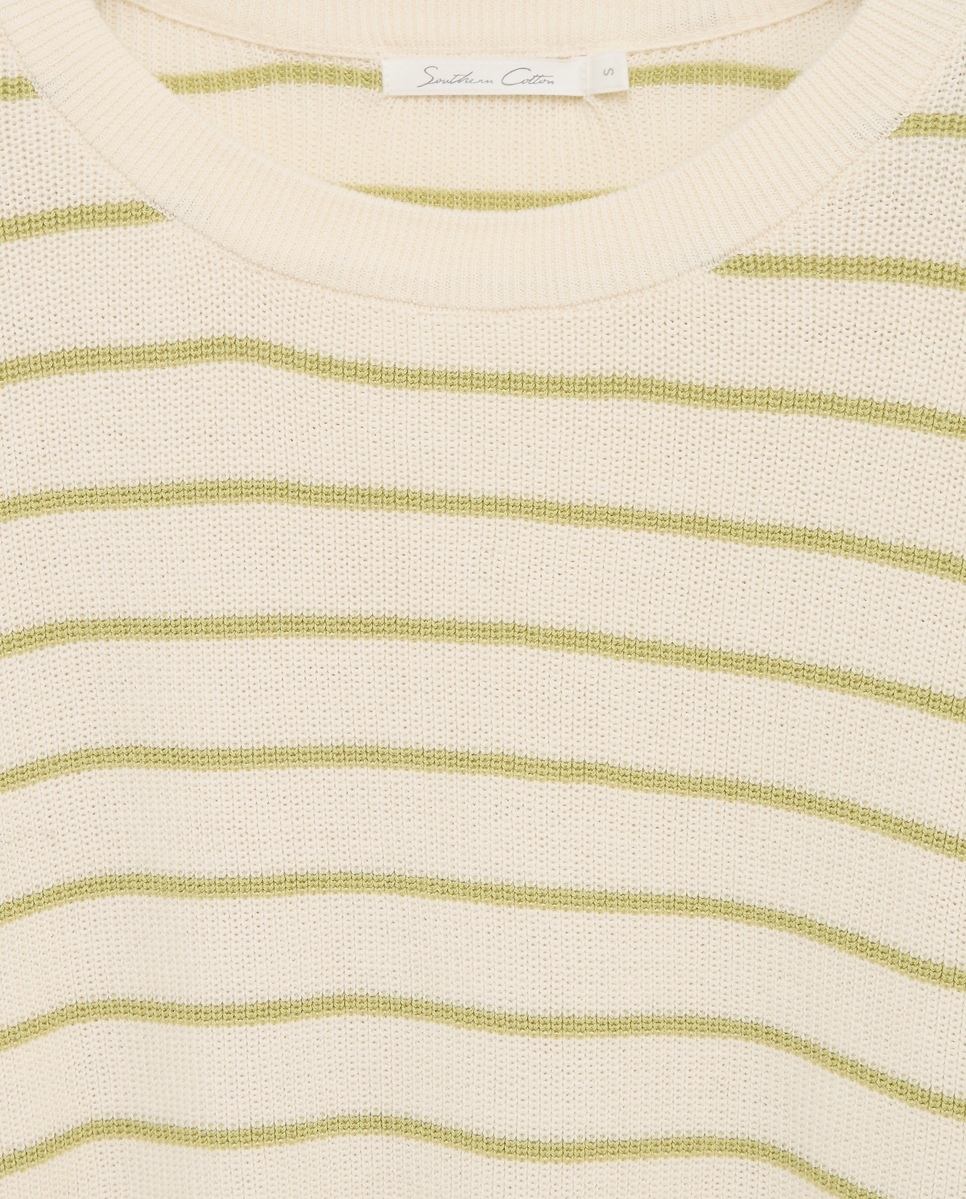 Camisola de Malha Pérola às Riscas Verde-5
