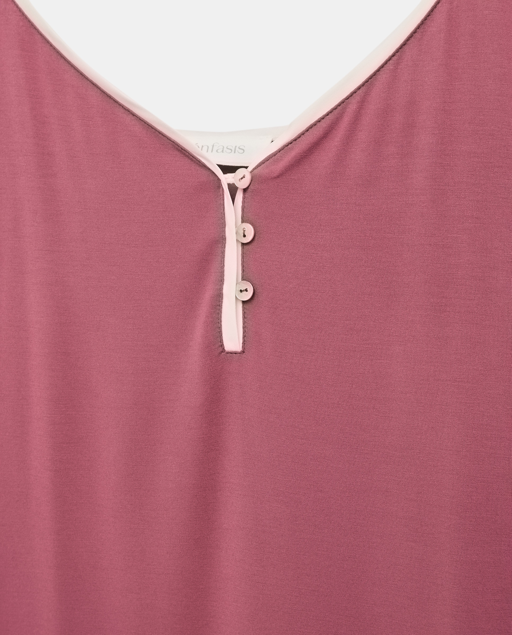 Camisa de Dormir de Alças com Estampado Floral Ameixa-4