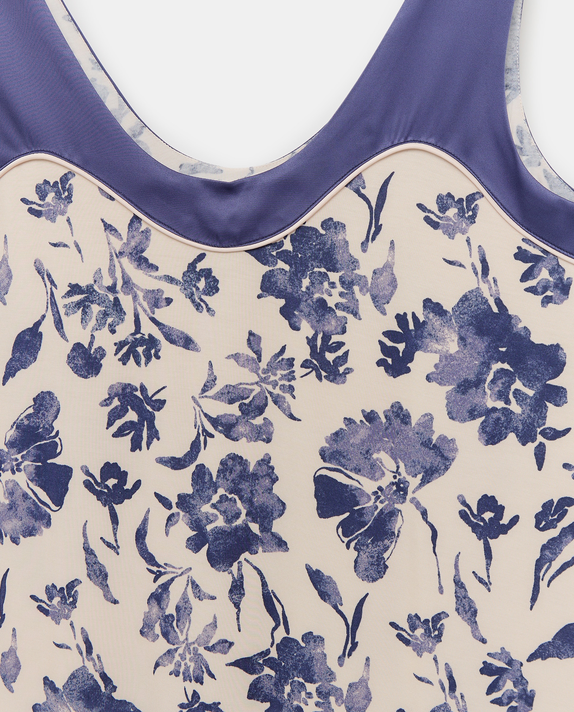 Camisa de Dormir de Alças com Estampado Branco-4