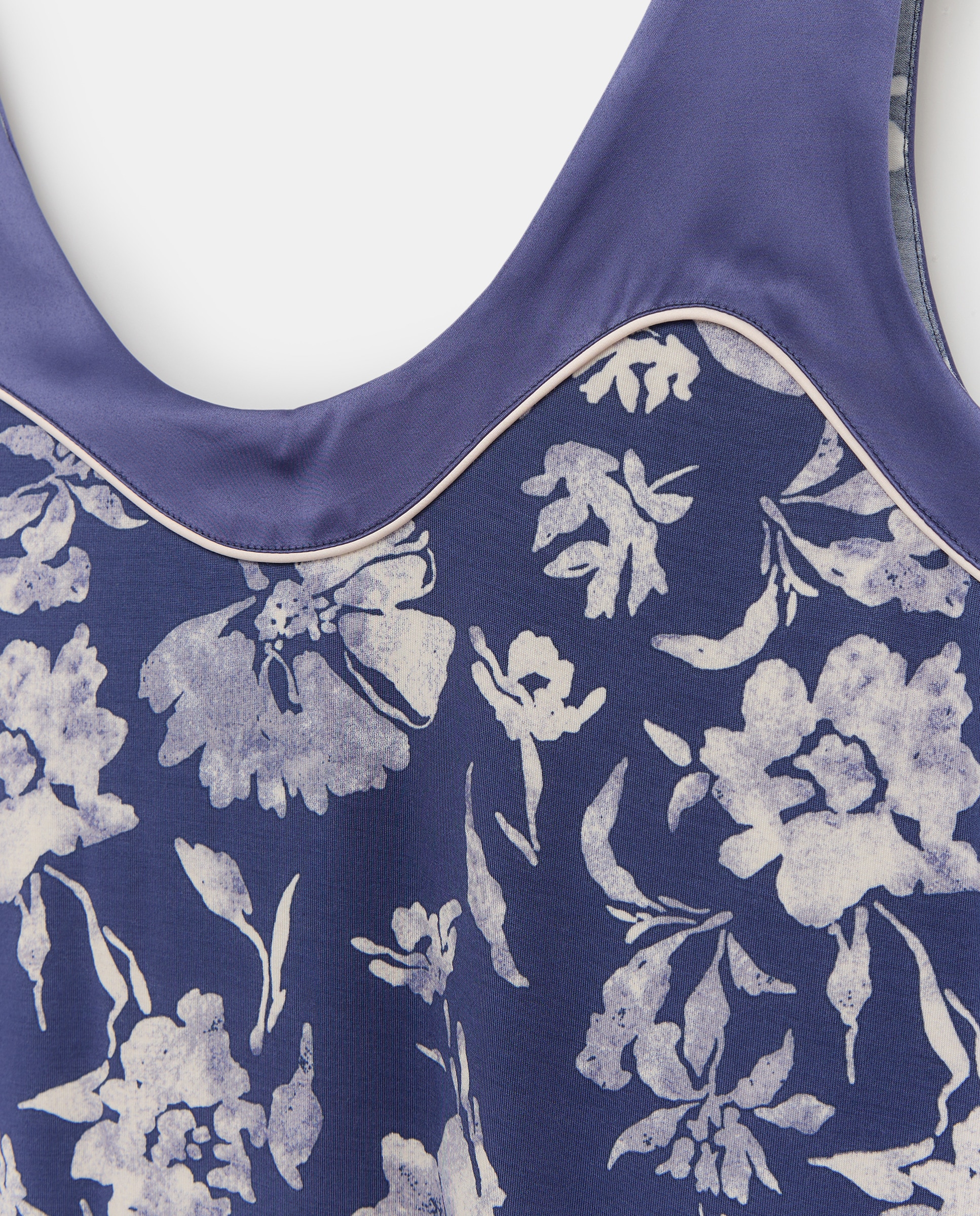 Camisa de Dormir de Alças com Estampado Azul-4