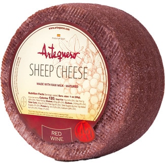 queso de oveja al vino tinto elaborado con leche cruda peso aproximado pieza 3 kg - Artequeso