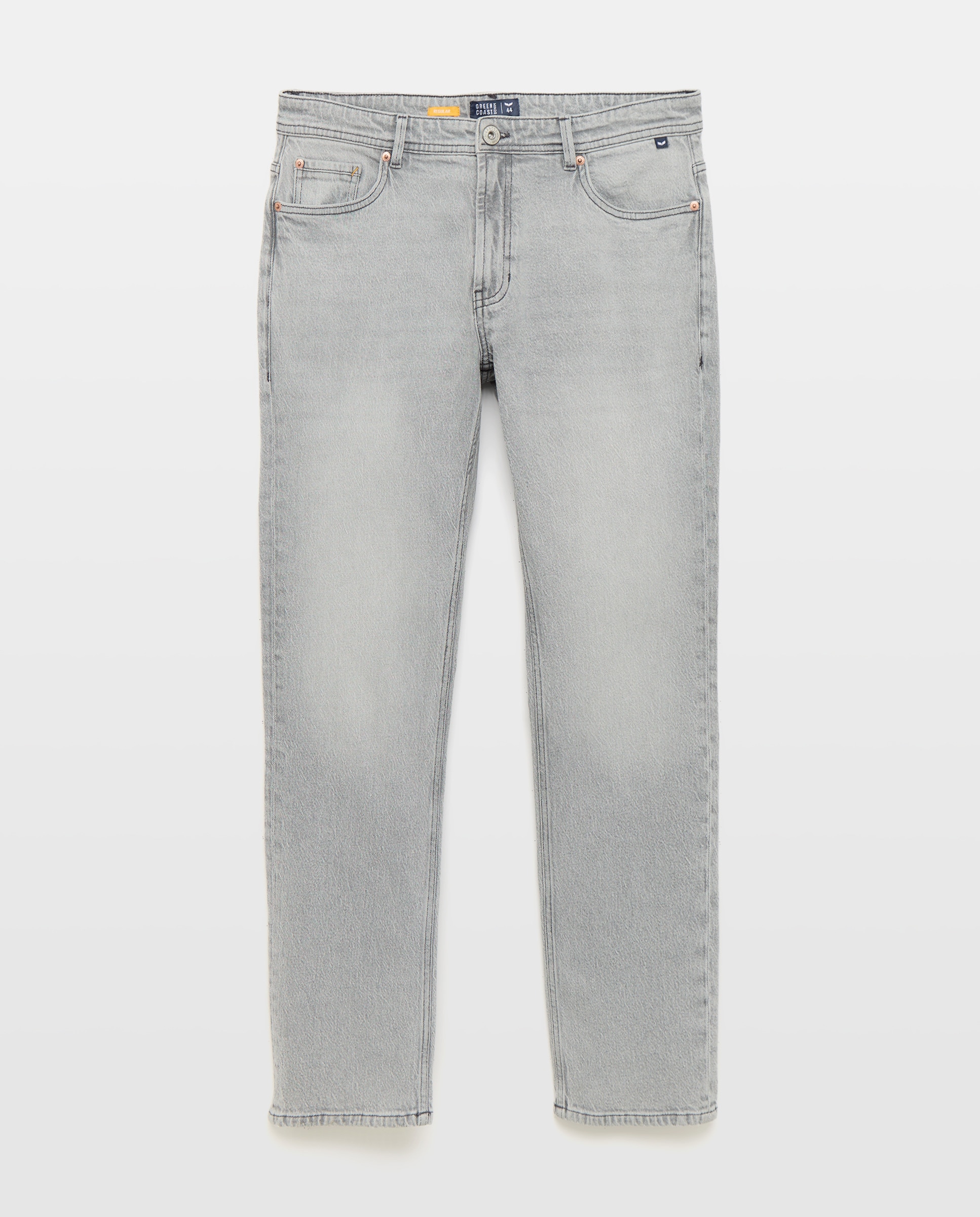 Jeans Straight Cinzento-claro-4