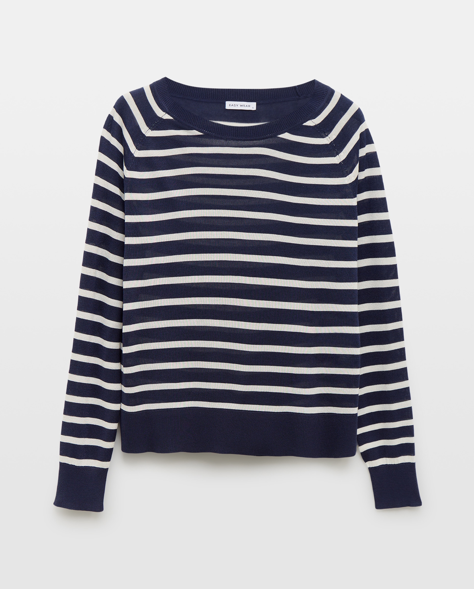 Camisola de Malha de Viscose Lisa Azul-5